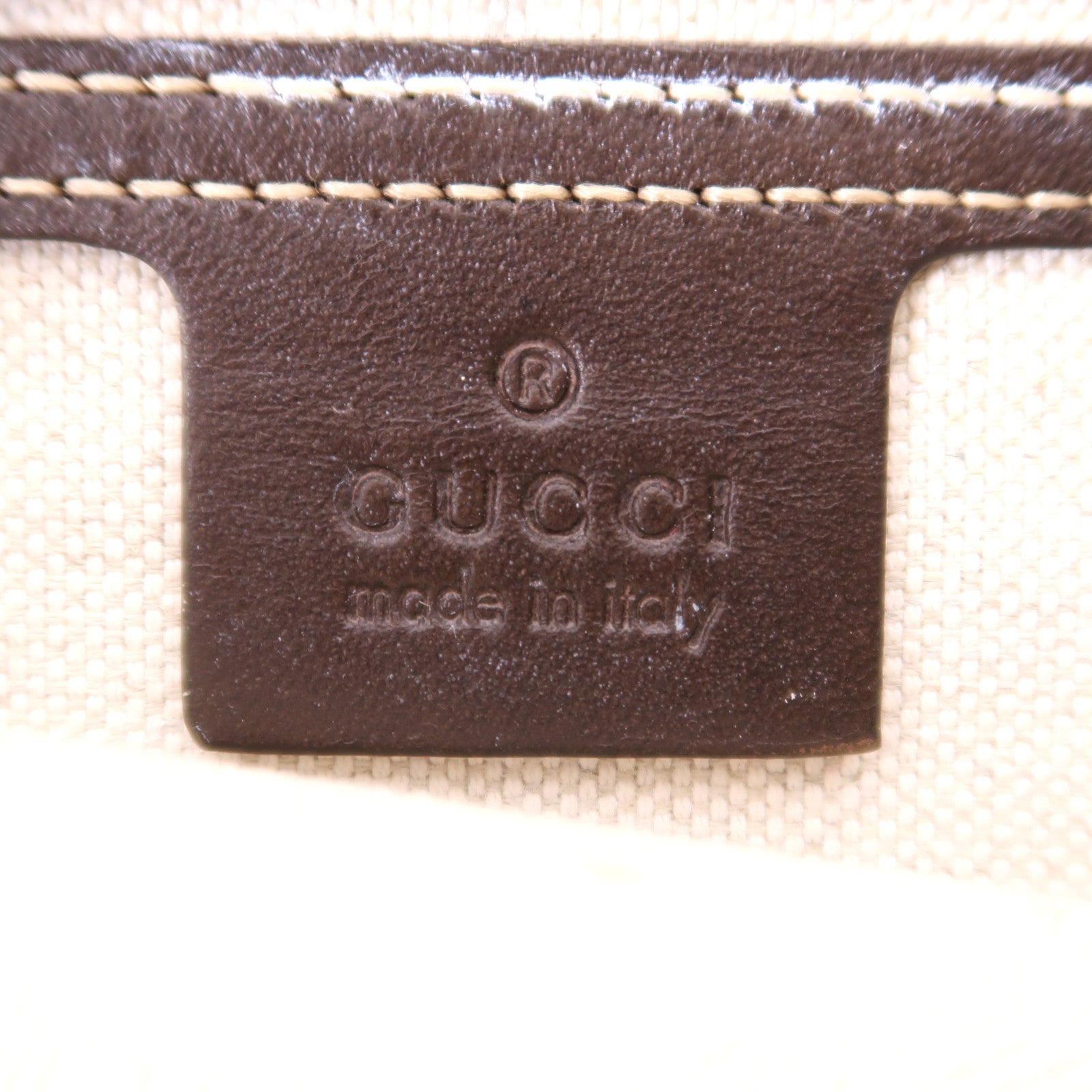 GUCCI 塗層帆布Shoulder Bag金扣肩背袋