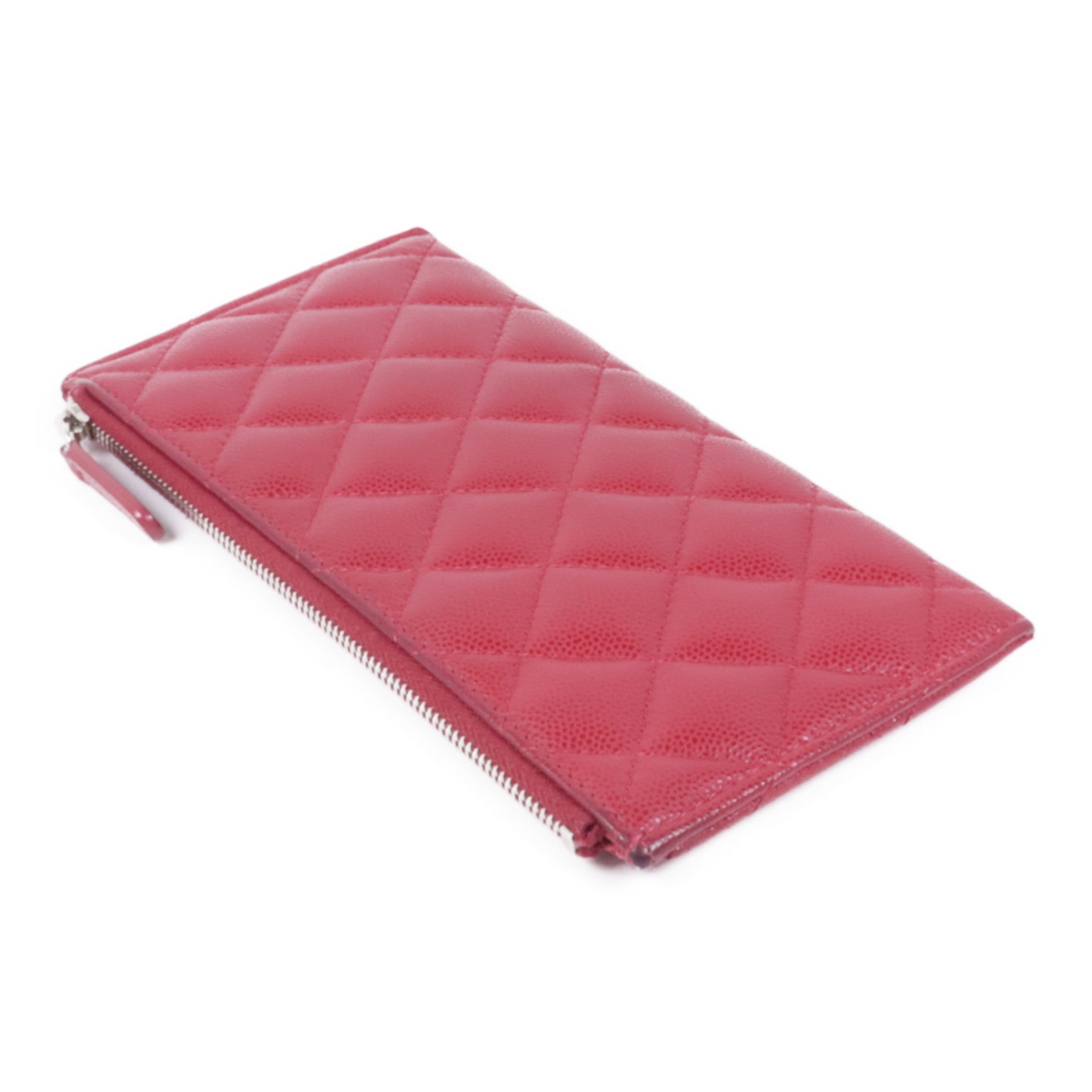 CHANEL 牛皮皮革Clutch Bag銀扣手拿包