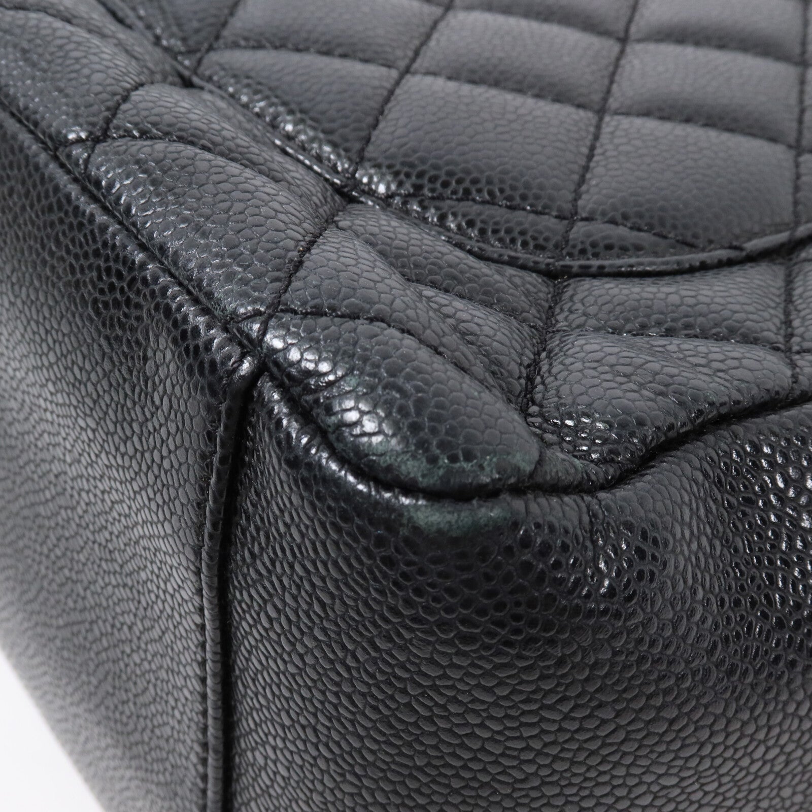 CHANEL 牛皮皮革GST Grand Shopping Tote Bag鏈帶肩背袋