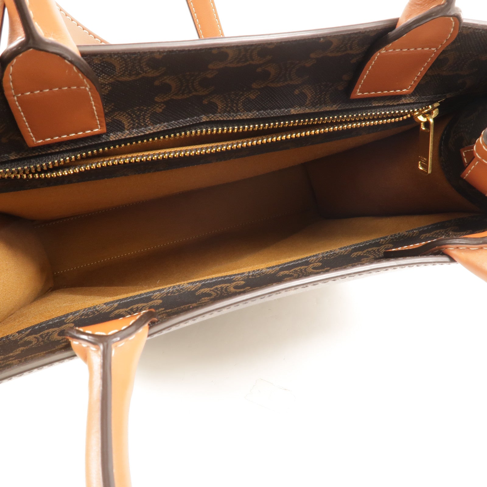 CELINE 塗層帆布Triomphe Cabas Tote Bag金扣手挽肩背兩用袋