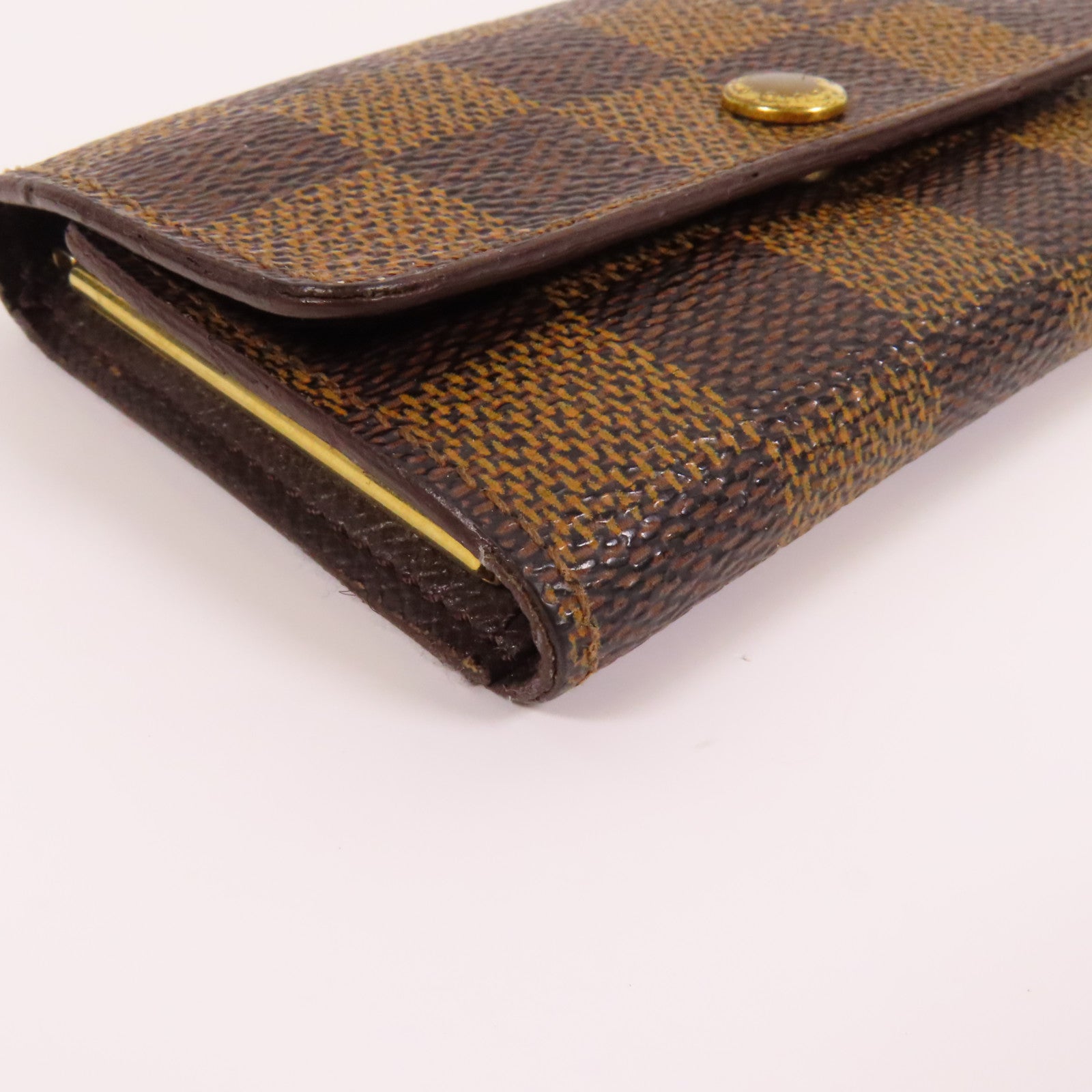LOUIS VUITTON Damier 6 Key Holder金扣鎖匙包啡色