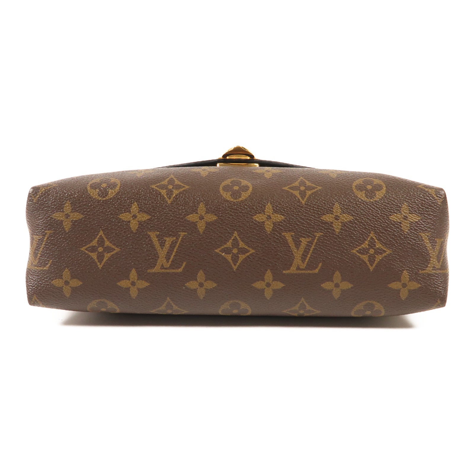 LOUIS VUITTON Monogram Saint Placide金扣肩背袋棕色/色