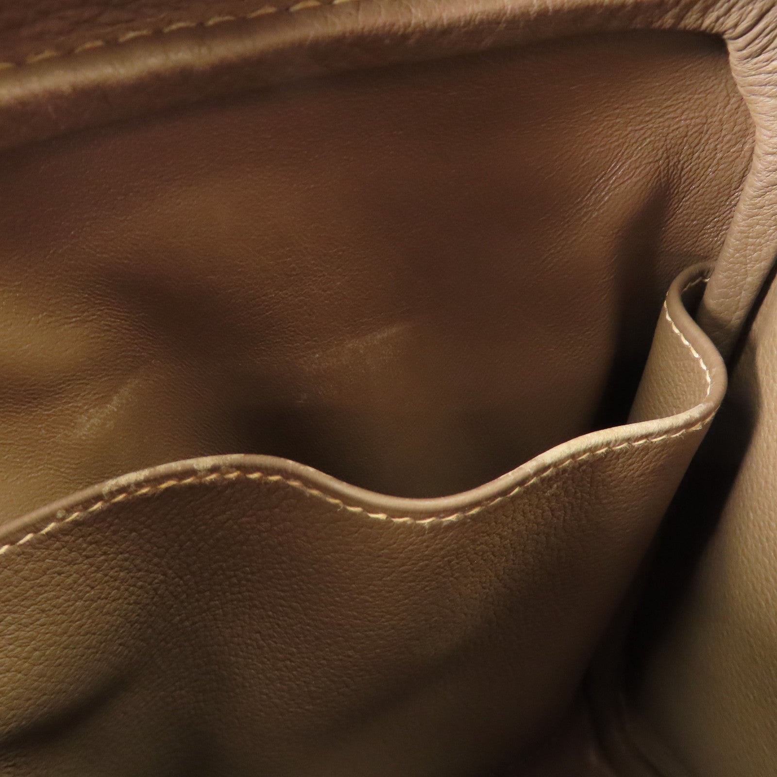 HERMES Togo皮革Lindy 34銀扣手挽肩背兩用袋18 Etoupe