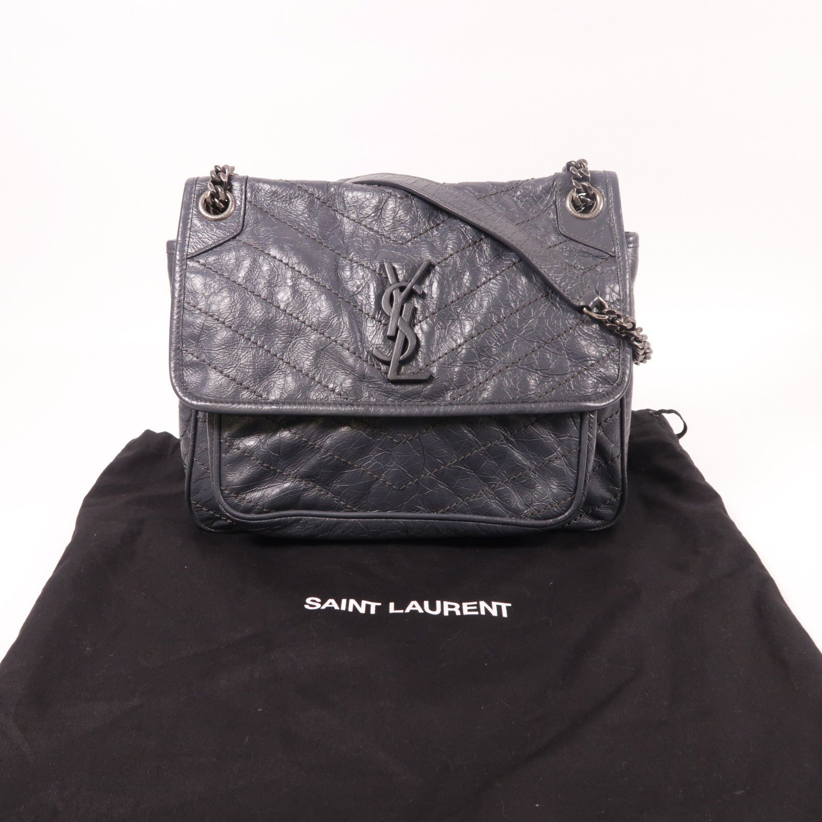 SAINT LAURENT 牛皮皮革Niki Medium鏈帶肩背袋