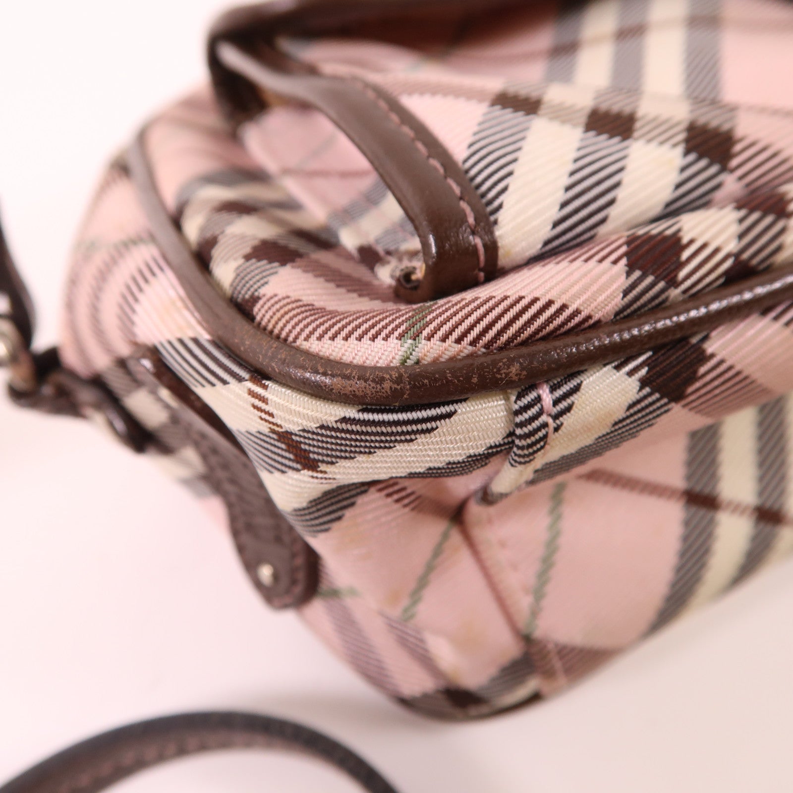 BURBERRY BLUE LABEL 帆布Shoulder Bag銀扣肩背袋