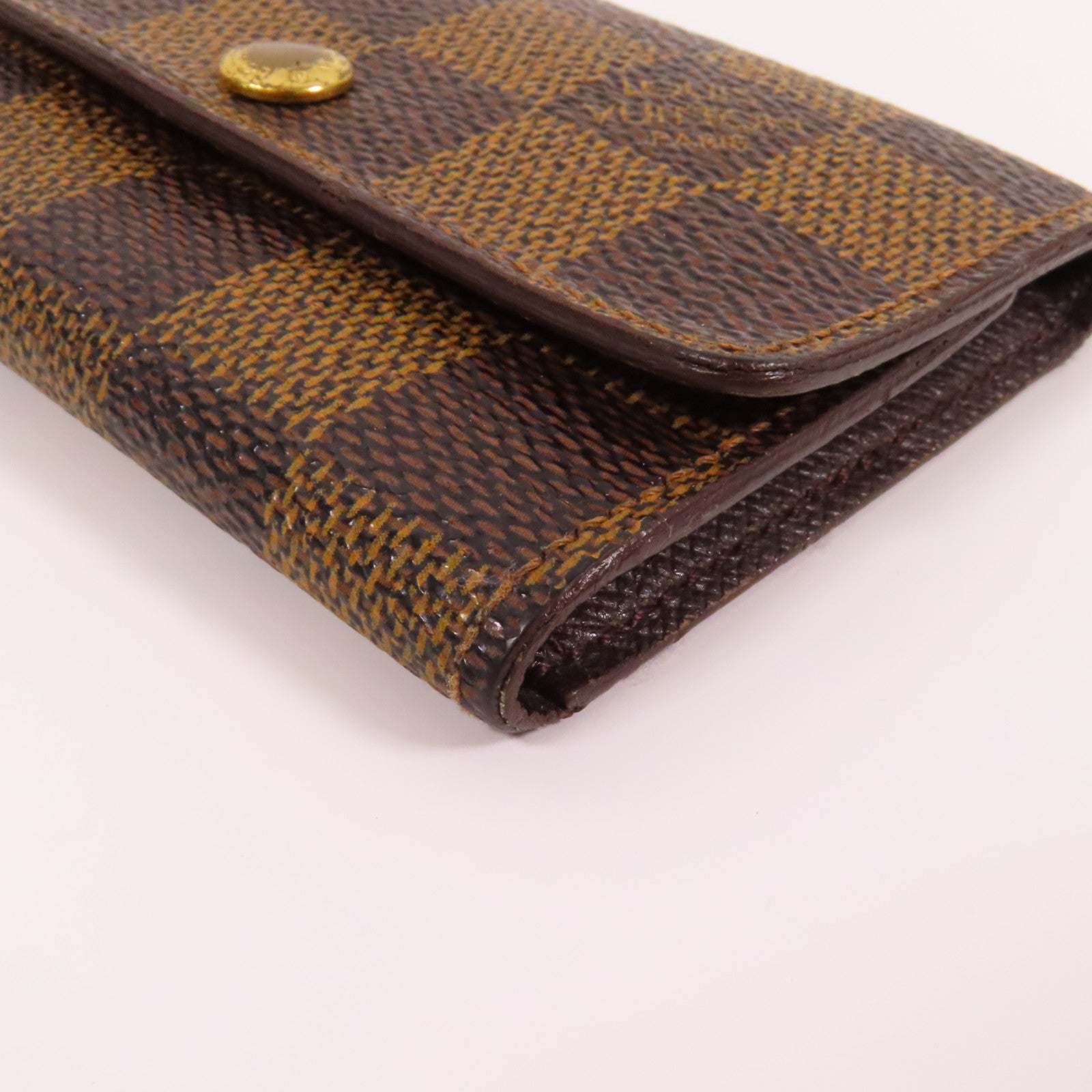 LOUIS VUITTON Damier 6 Key Holder金扣鎖匙包啡色