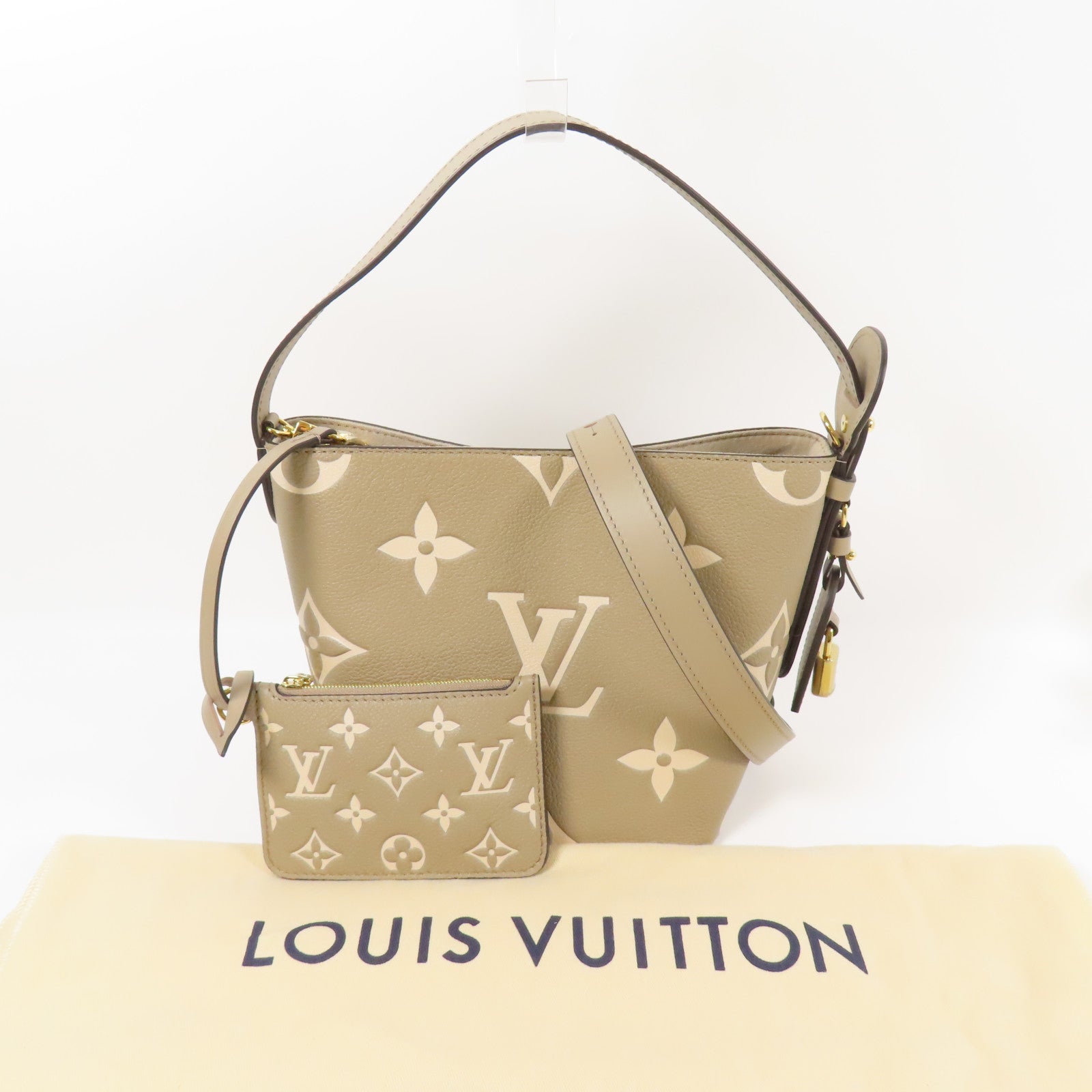 LOUIS VUITTON Monogram Empreinte All In BB金扣手挽肩背兩用袋