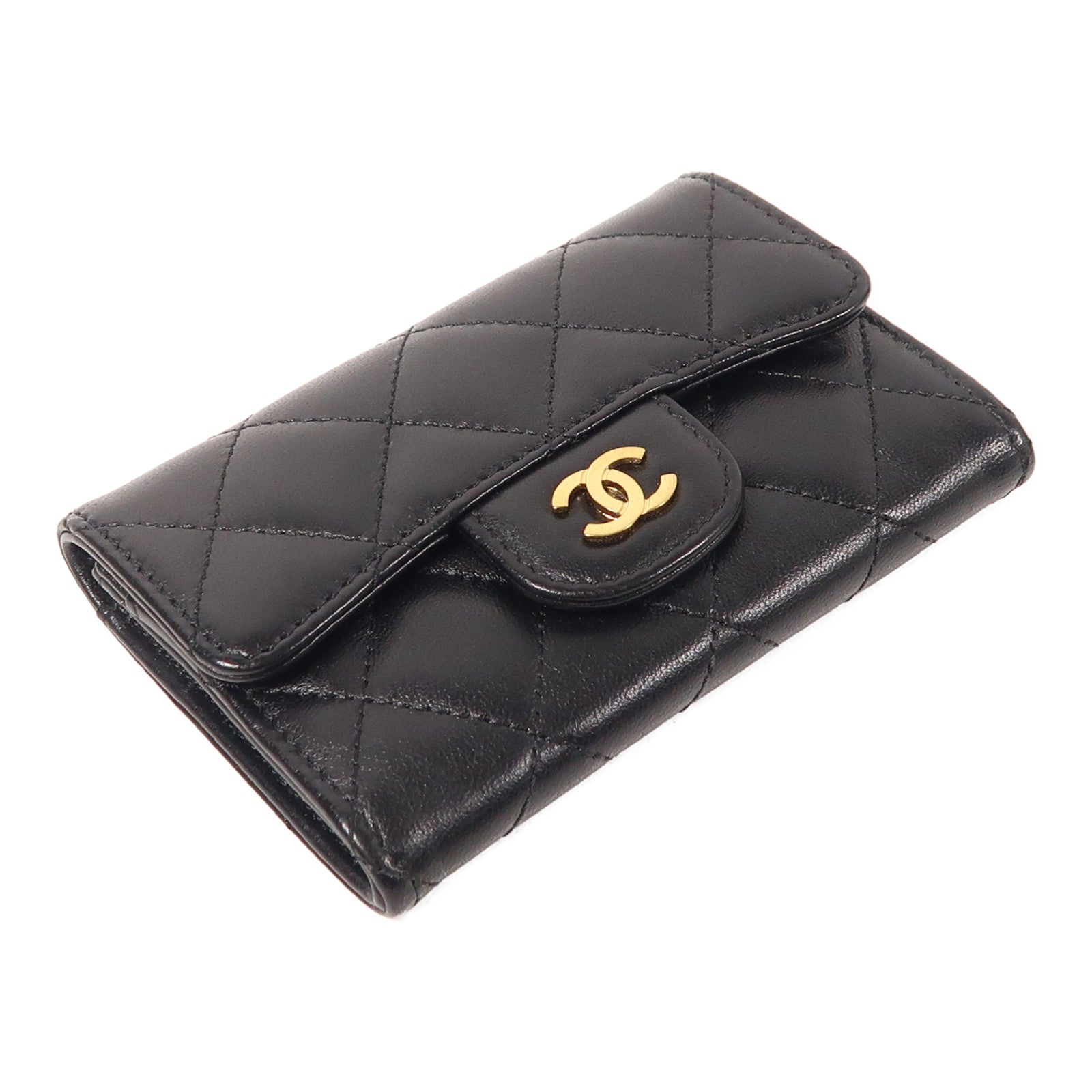CHANEL 羊皮皮革Card Case金扣卡片套