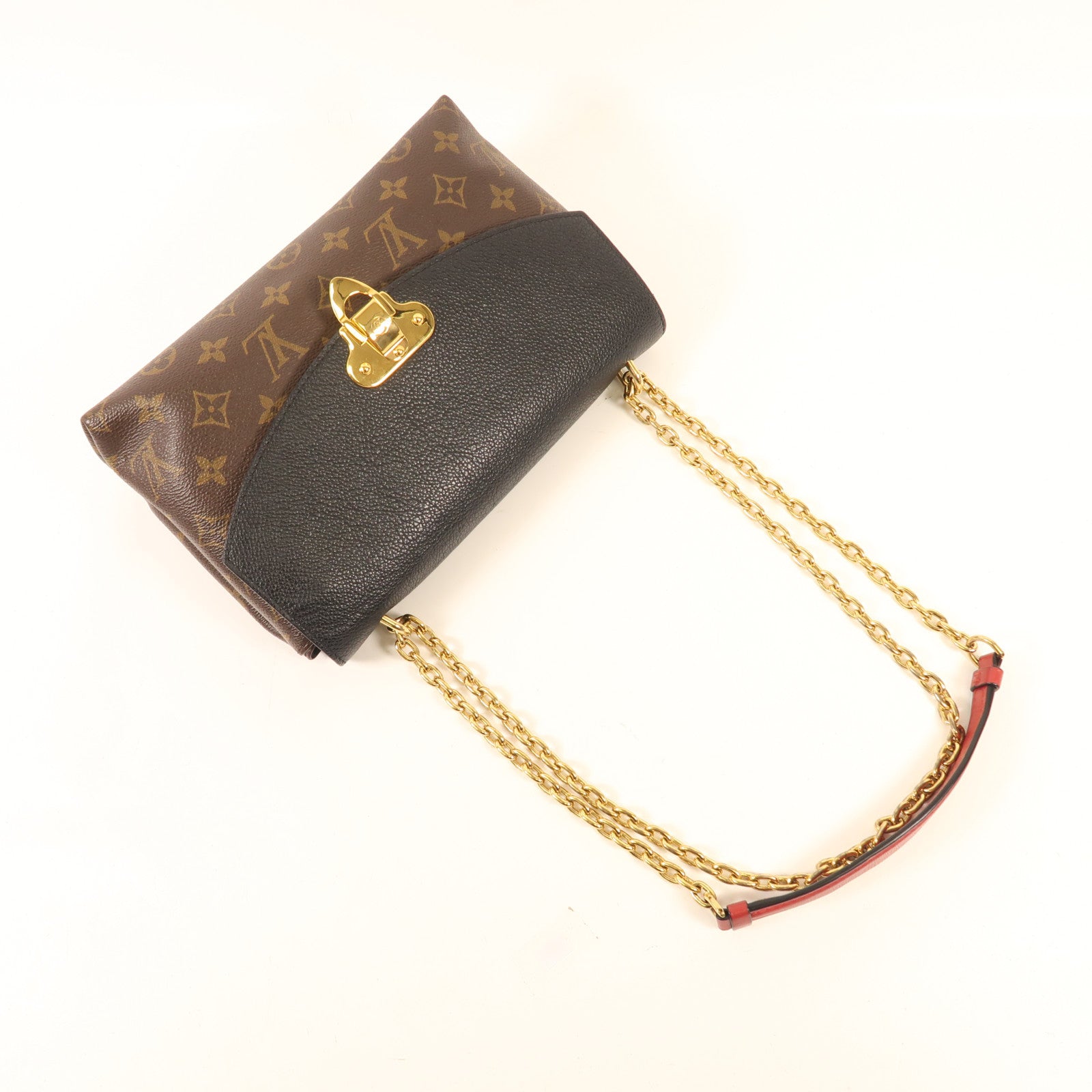 LOUIS VUITTON 【激減優惠】Monogram Saint Placide金扣肩背袋棕色/色