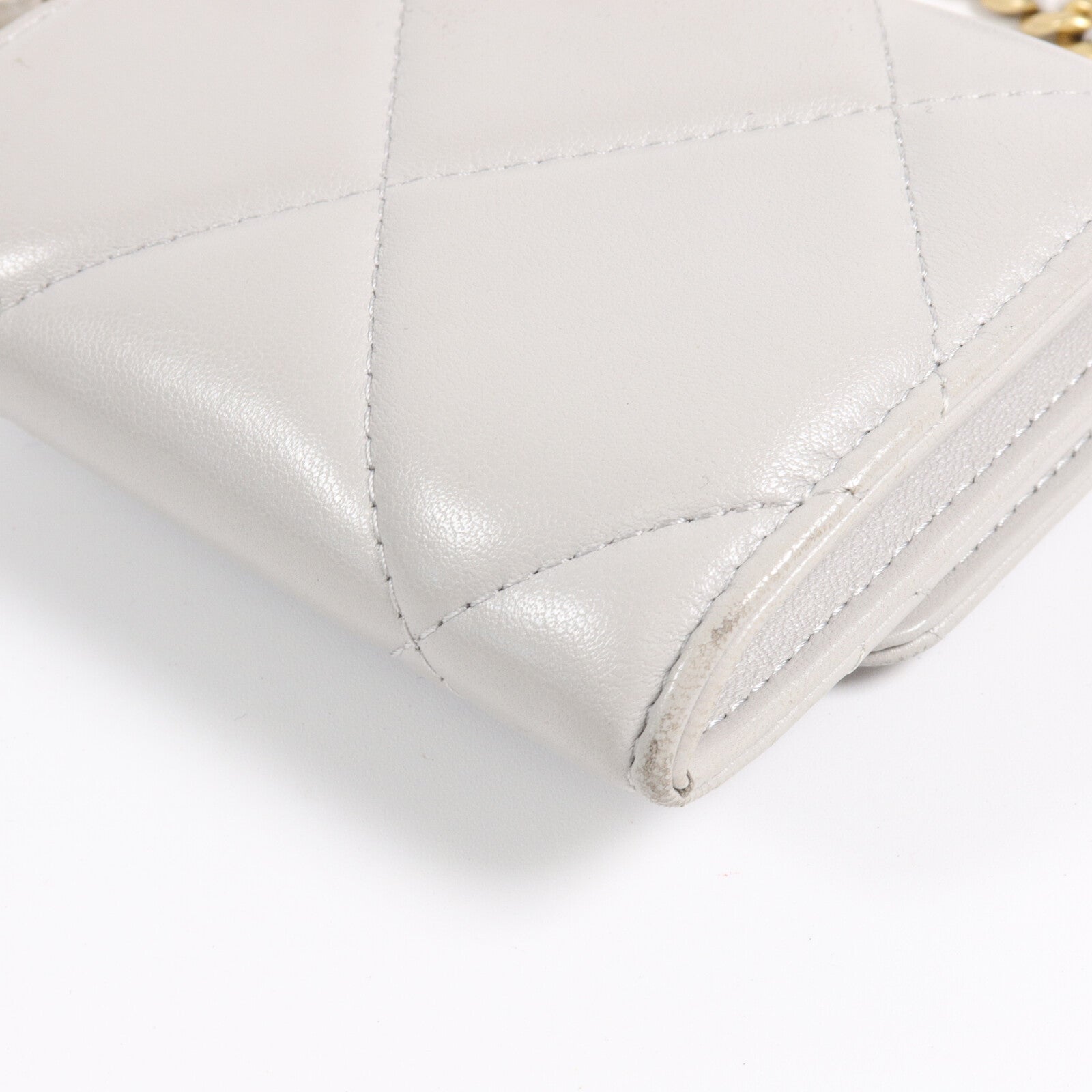 CHANEL 羊皮皮革Chanel 19 Chain Coin Purse鏈帶肩背袋