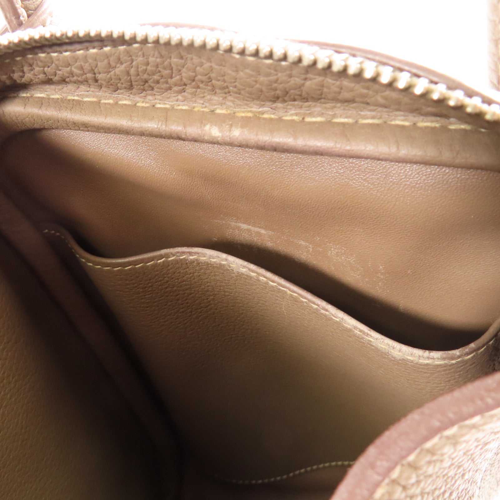 HERMES Togo皮革Lindy 34銀扣手挽肩背兩用袋18 Etoupe