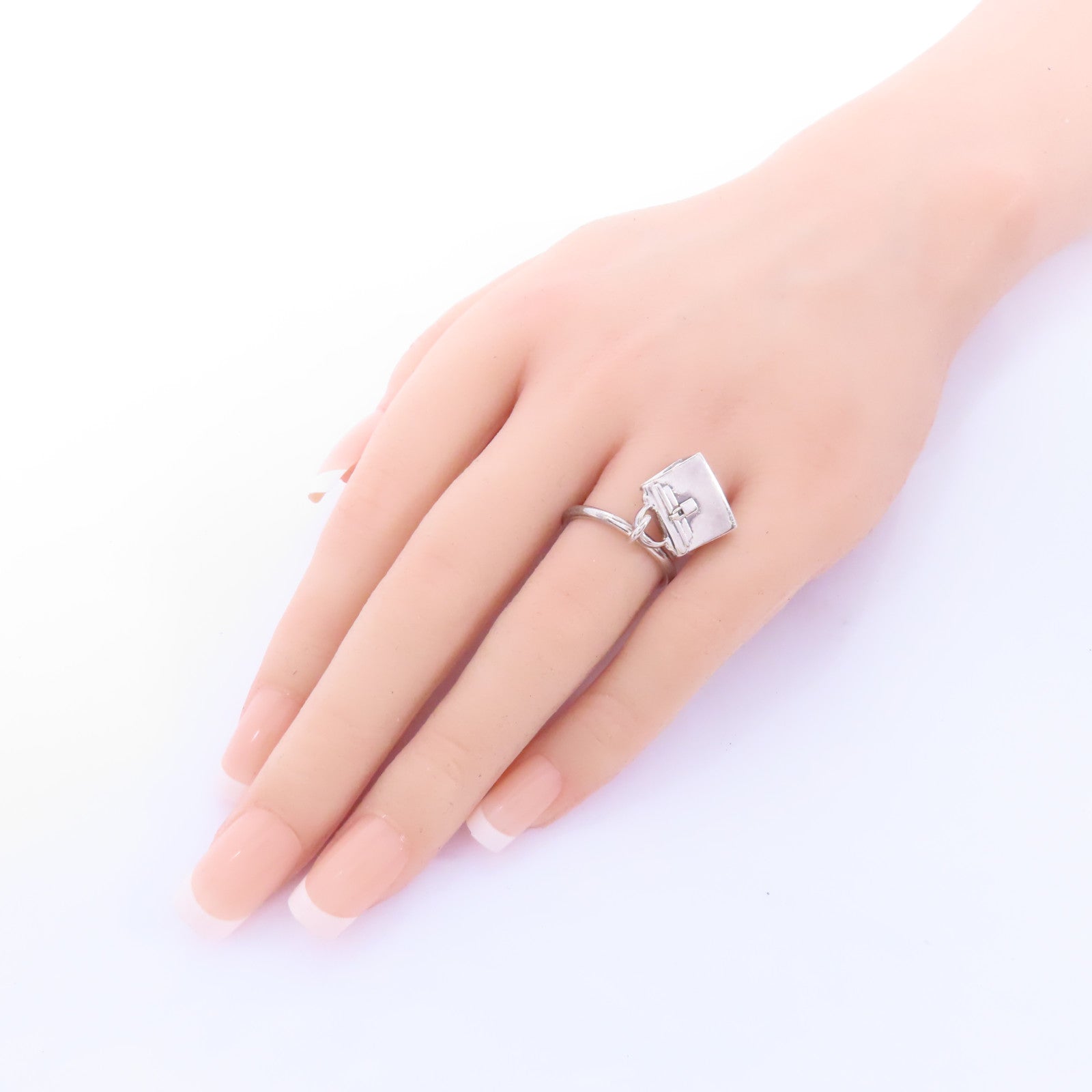 HERMES 925純銀Amulettes Birkin Ring戒指US#6