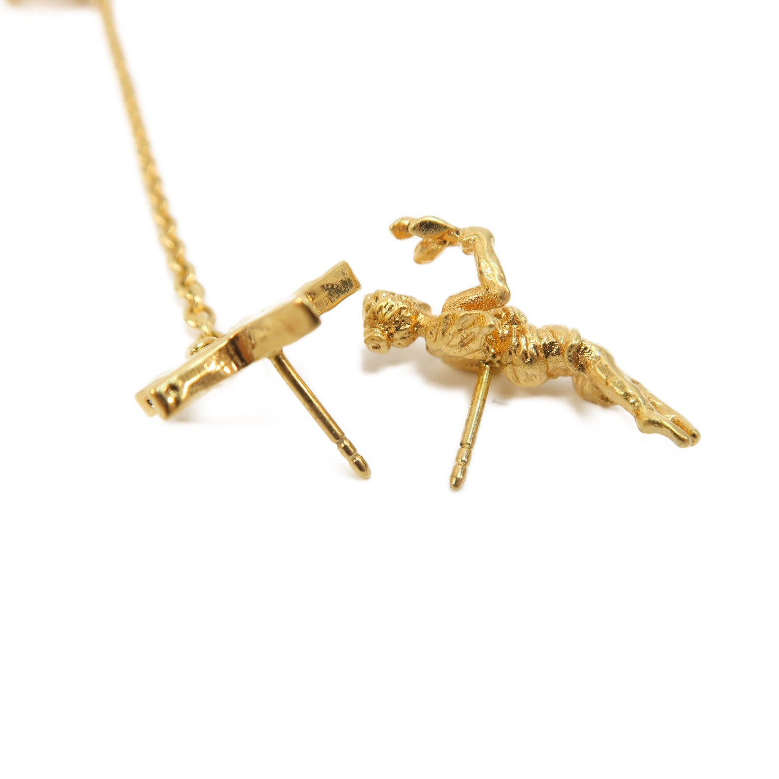 Dior 金屬Earrings耳環金色/白色