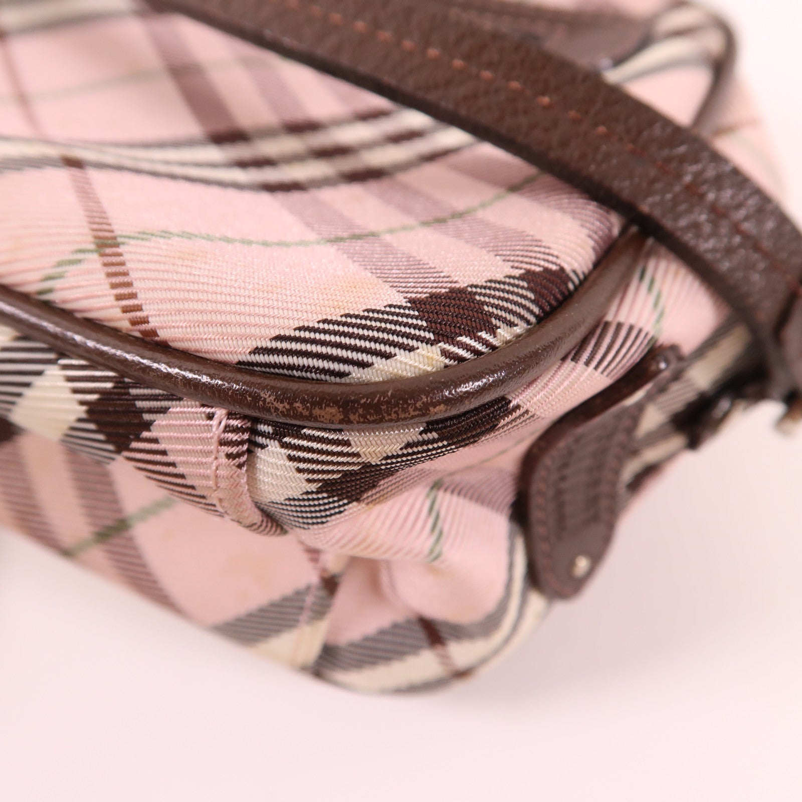 BURBERRY BLUE LABEL 帆布Shoulder Bag銀扣肩背袋