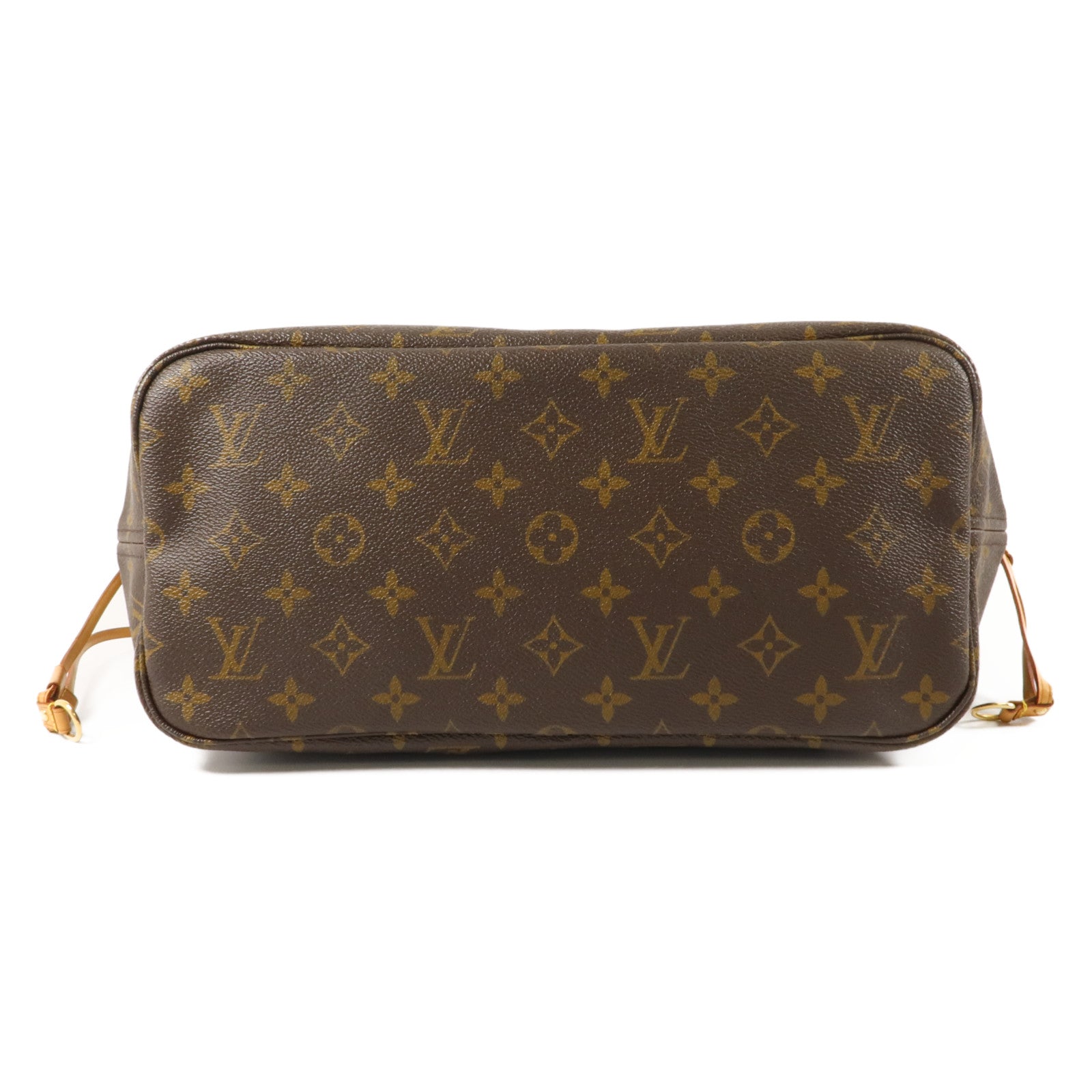 LOUIS VUITTON Monogram Neverfull MM金扣手挽袋