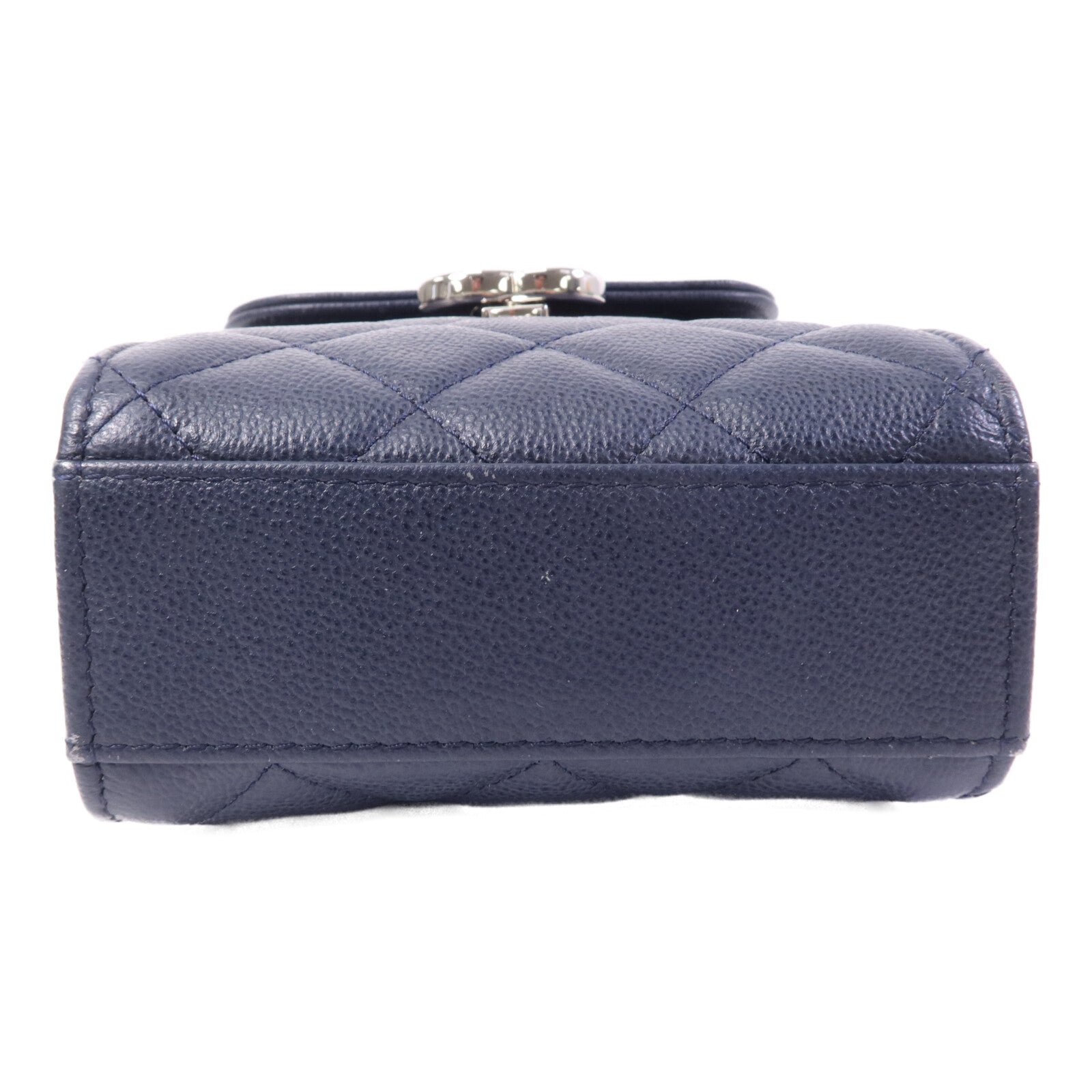 CHANEL 牛皮皮革Shoulder Bag銀扣鏈帶肩背袋