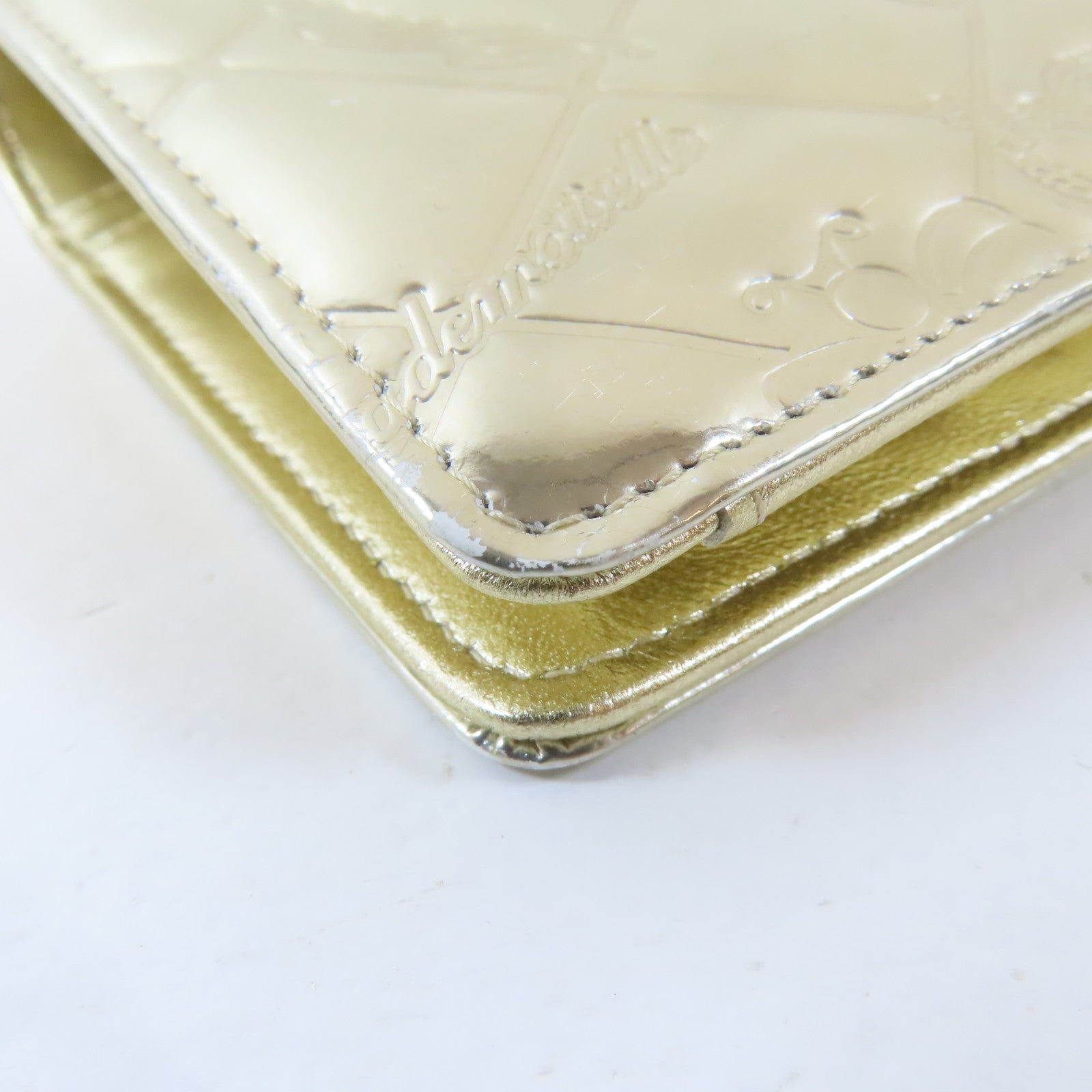 CHANEL 【激減優惠】牛皮皮革Long Wallet金扣長錢包金色