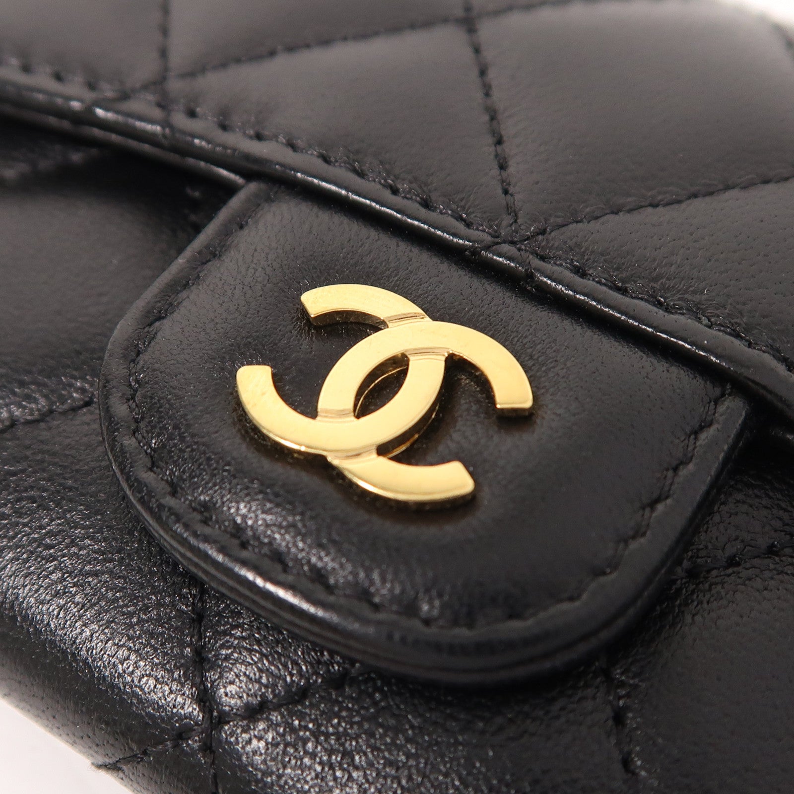 CHANEL 羊皮皮革Card Case金扣卡片套