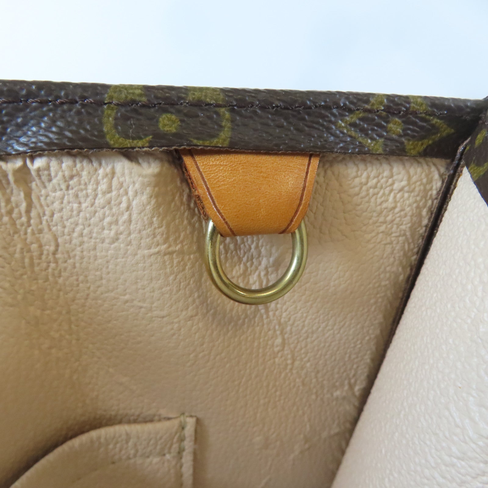 LOUIS VUITTON Monogram Sac Plat Tote Bag金扣手挽袋啡色
