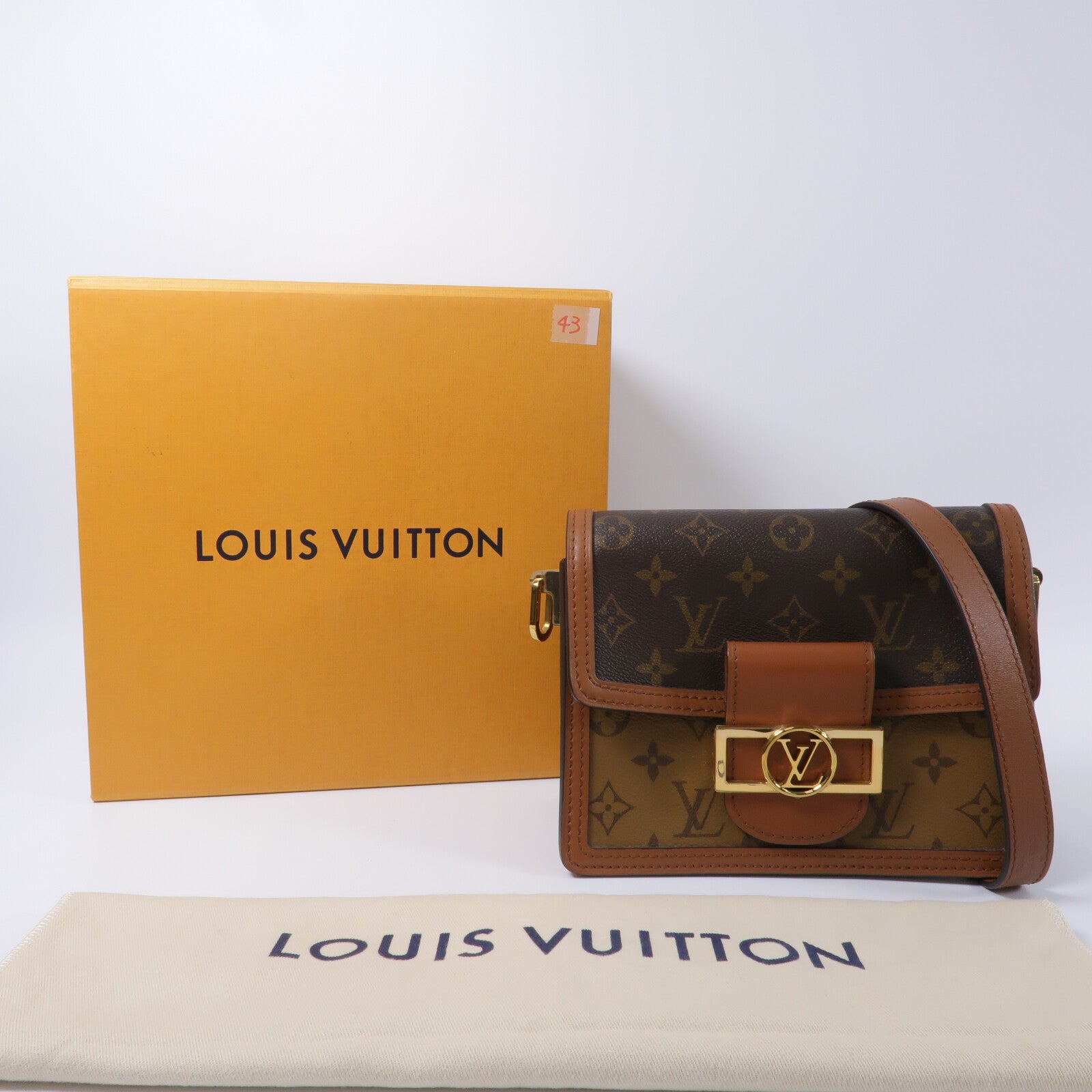 LOUIS VUITTON Monogram Reverse Mini Dauphine肩背袋