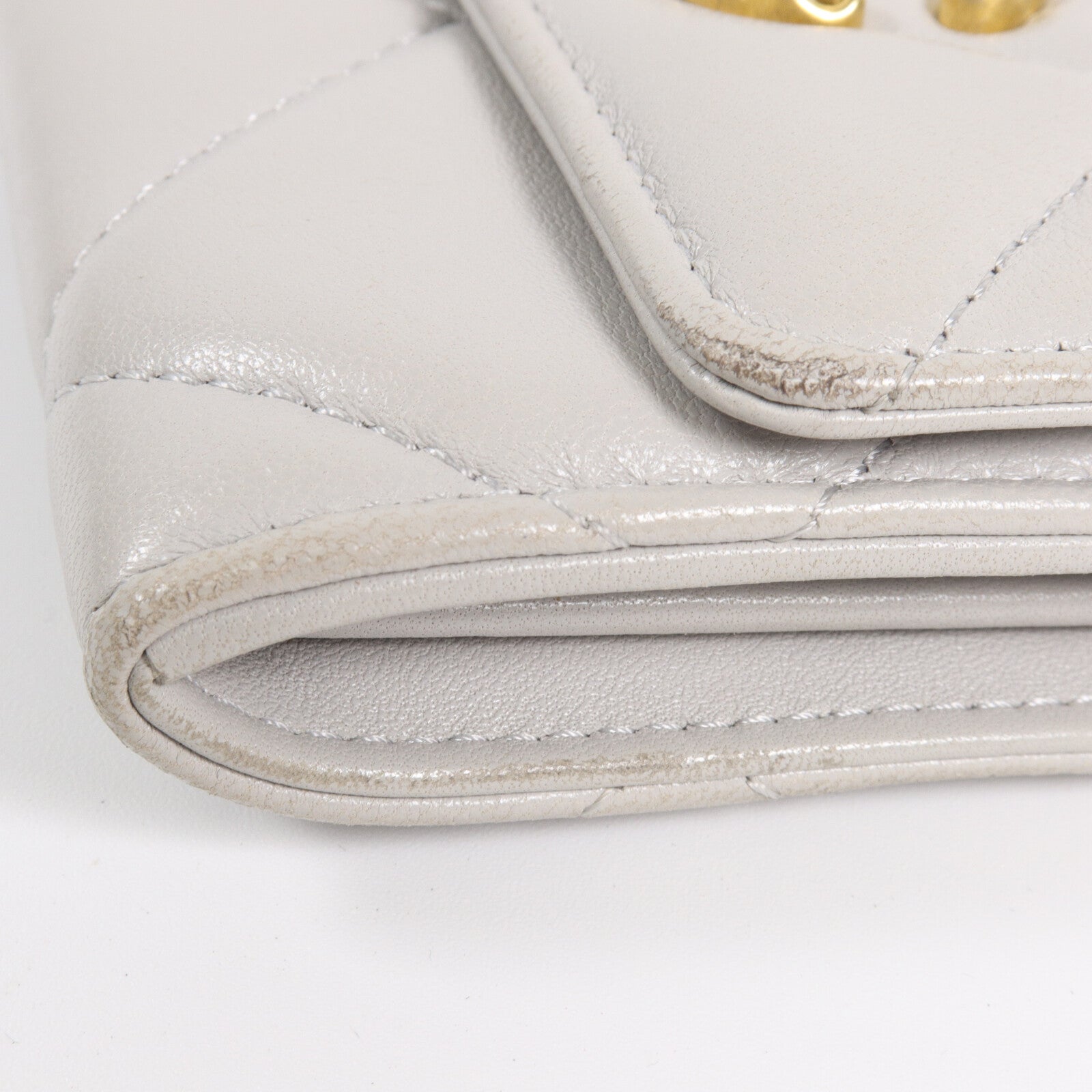 CHANEL 羊皮皮革Chanel 19 Chain Coin Purse鏈帶肩背袋