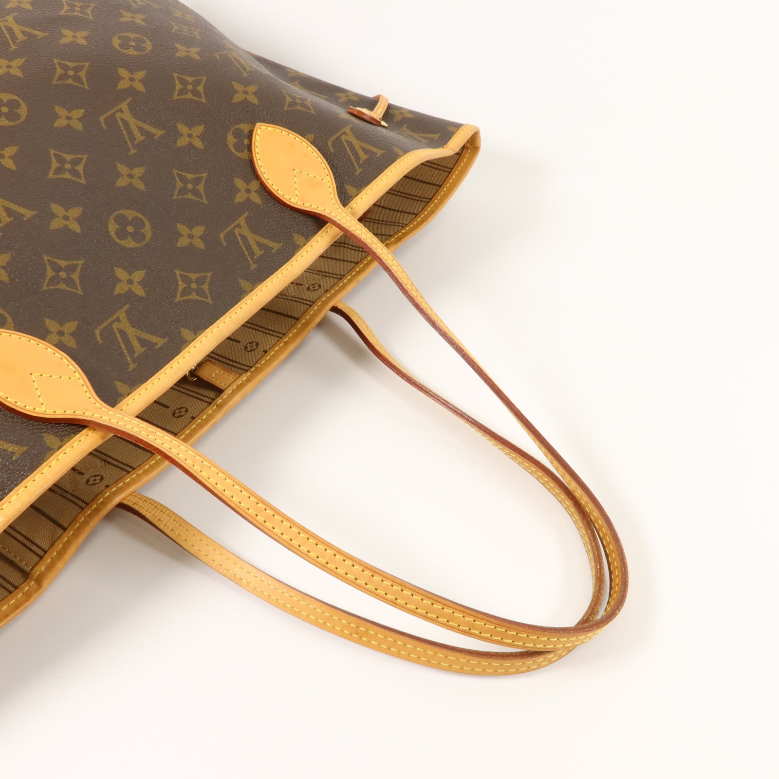 LOUIS VUITTON Monogram Neverfull MM金扣手挽袋