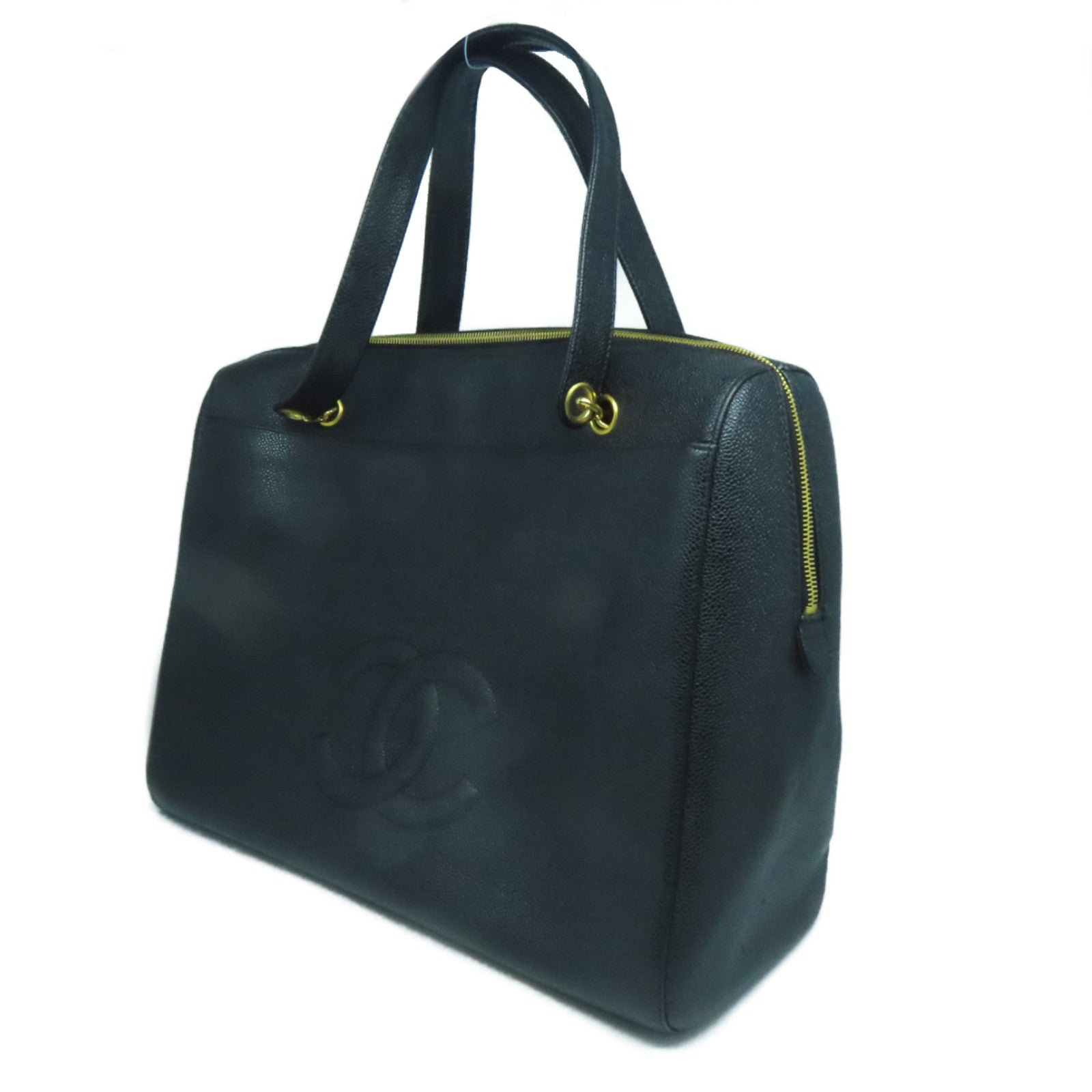 CHANEL 【激減優惠】牛皮皮革Tote Bag金扣鏈帶肩背袋黑色