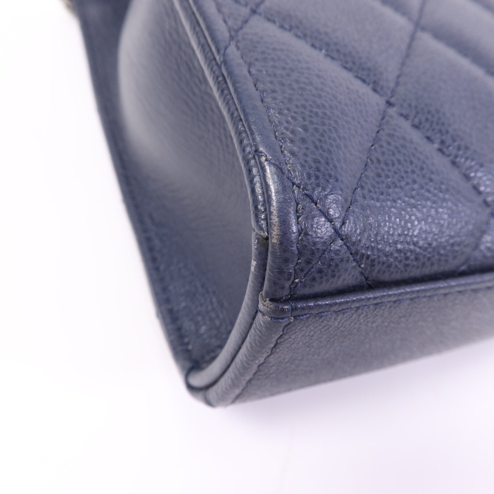 CHANEL 牛皮皮革Shoulder Bag銀扣鏈帶肩背袋
