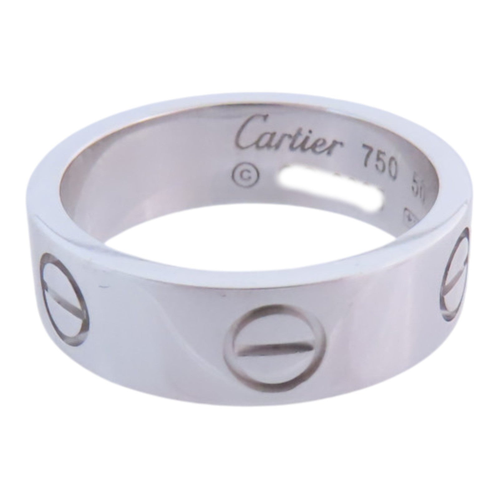 CARTIER 18K白金Love Ring戒指#50/US#5