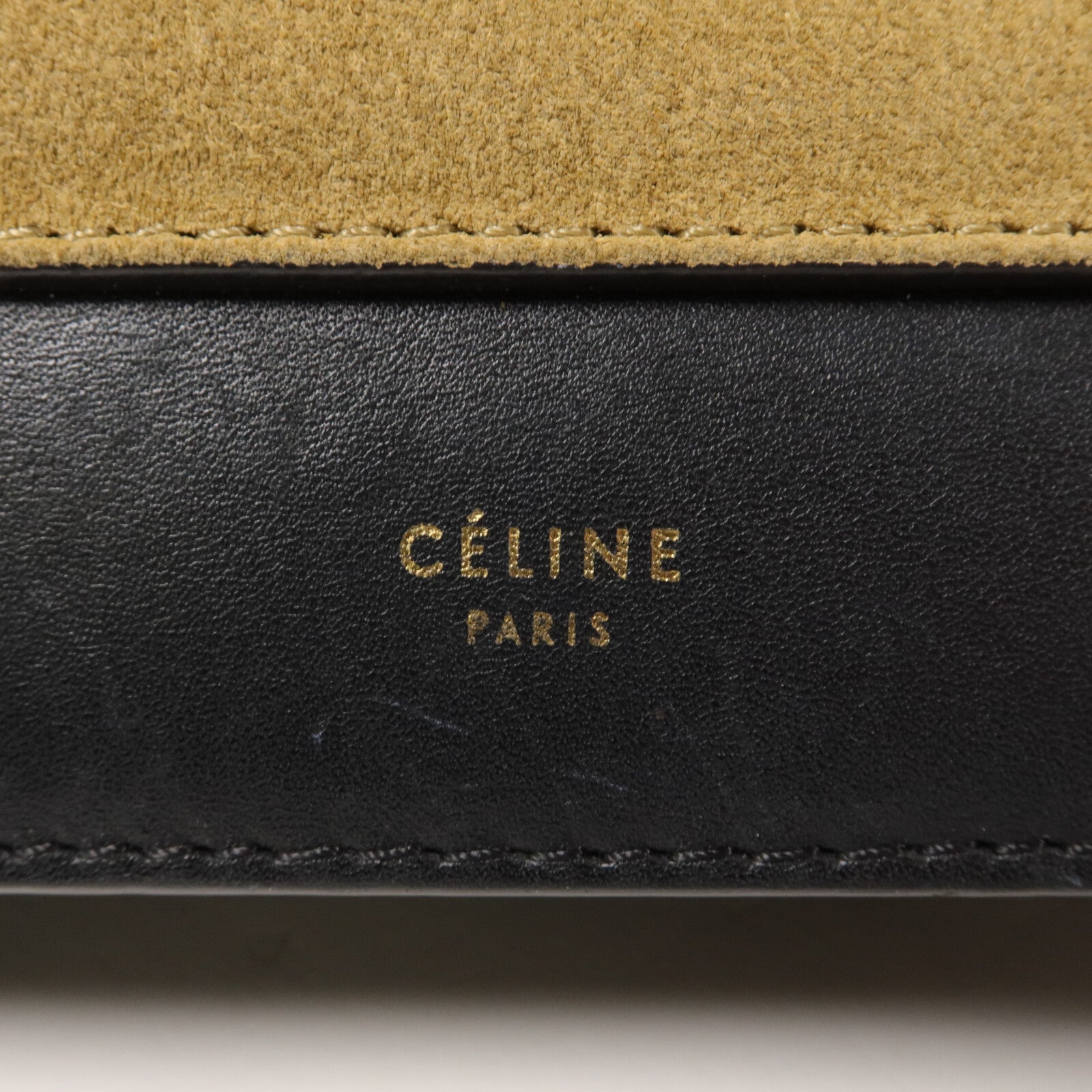 CELINE 牛皮皮革/麂皮皮革Pocket large Flap On Chain鏈帶肩背袋