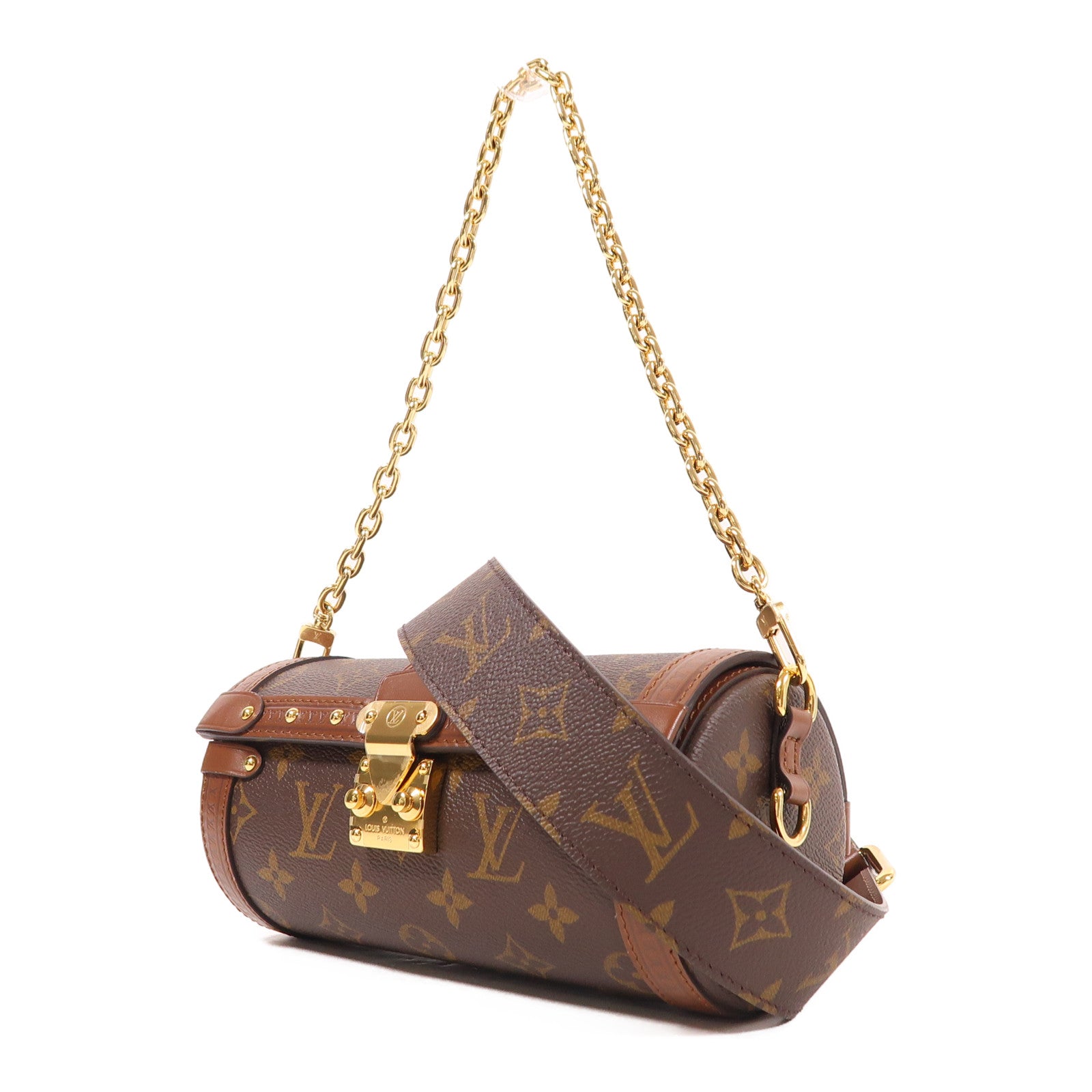 LOUIS VUITTON LV GHW Papillon Trunk 2 Way Shoulder Bag M57835 Monogram Brown