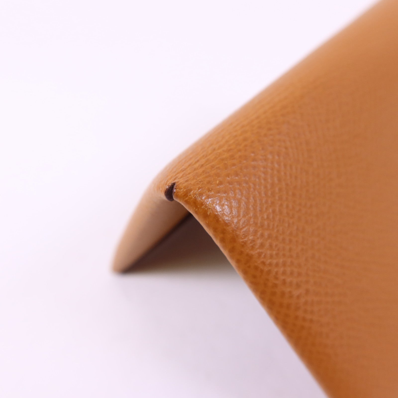 HERMES Epsom皮革Calvi Card Case銀扣卡片套Gold