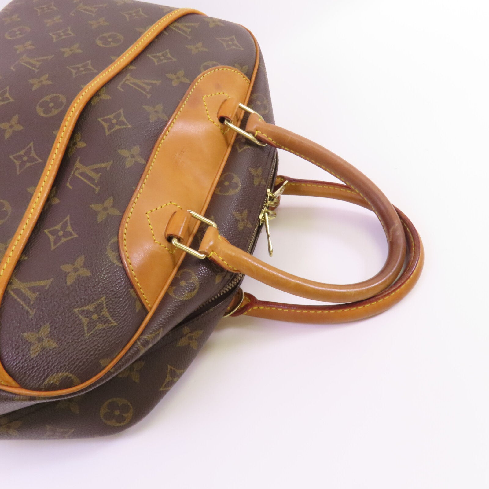 LOUIS VUITTON Monogram Deauville金扣手挽袋