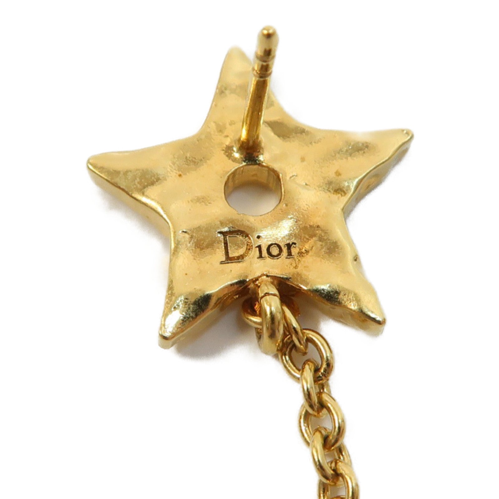 Dior 金屬Earrings耳環金色/白色