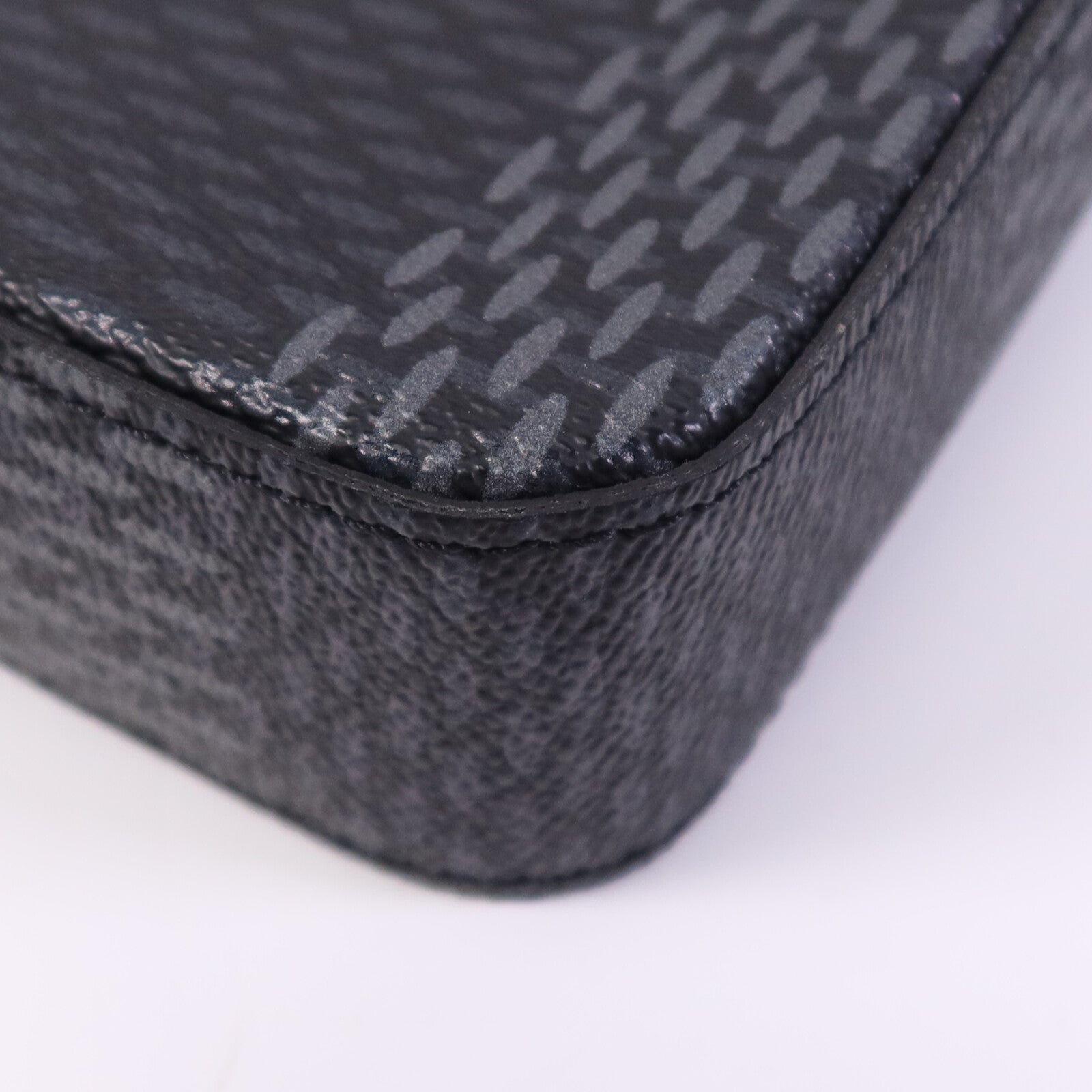 LOUIS VUITTON Damier Graphite Trio Messenger銀扣肩背袋