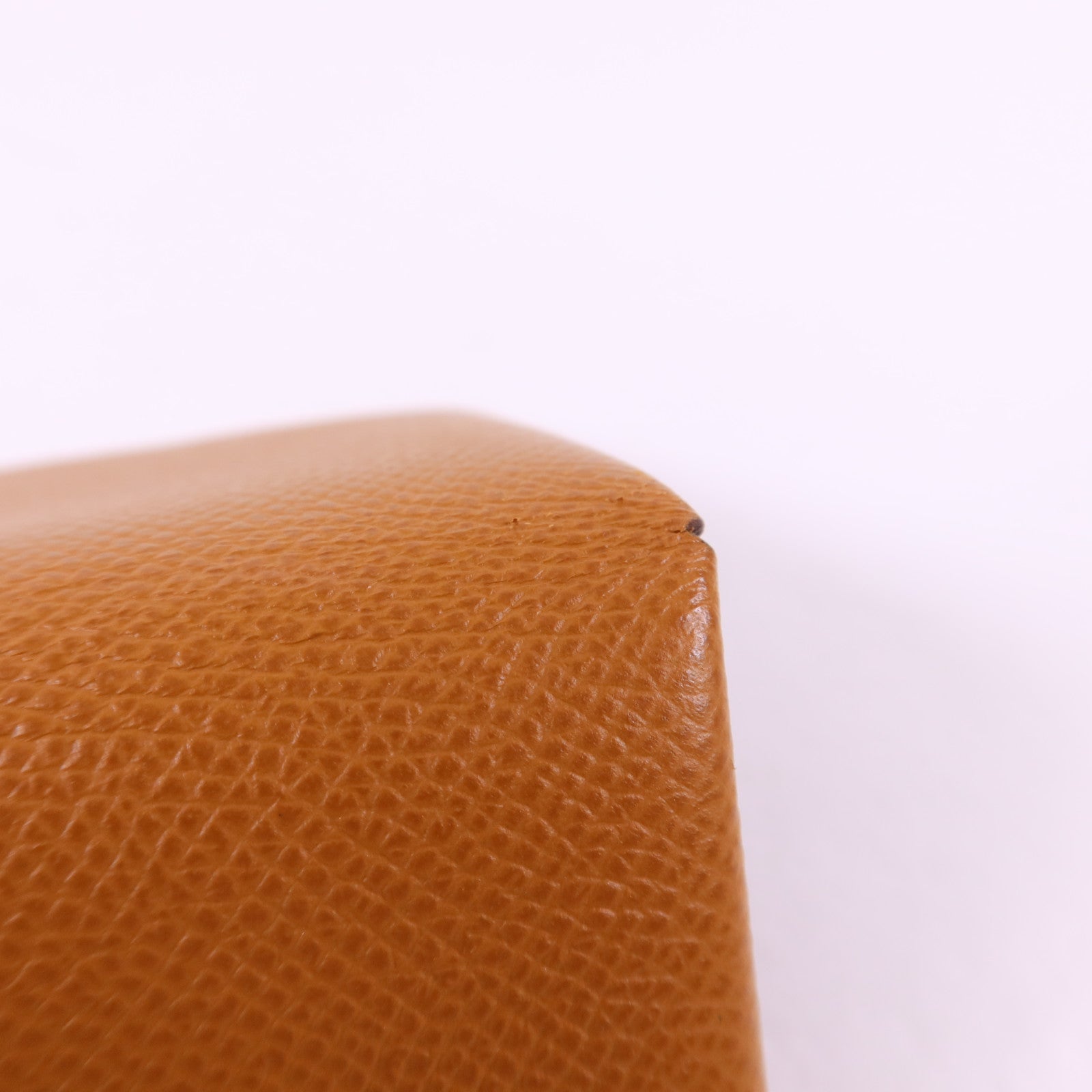 HERMES Epsom皮革Calvi Card Case銀扣卡片套Gold