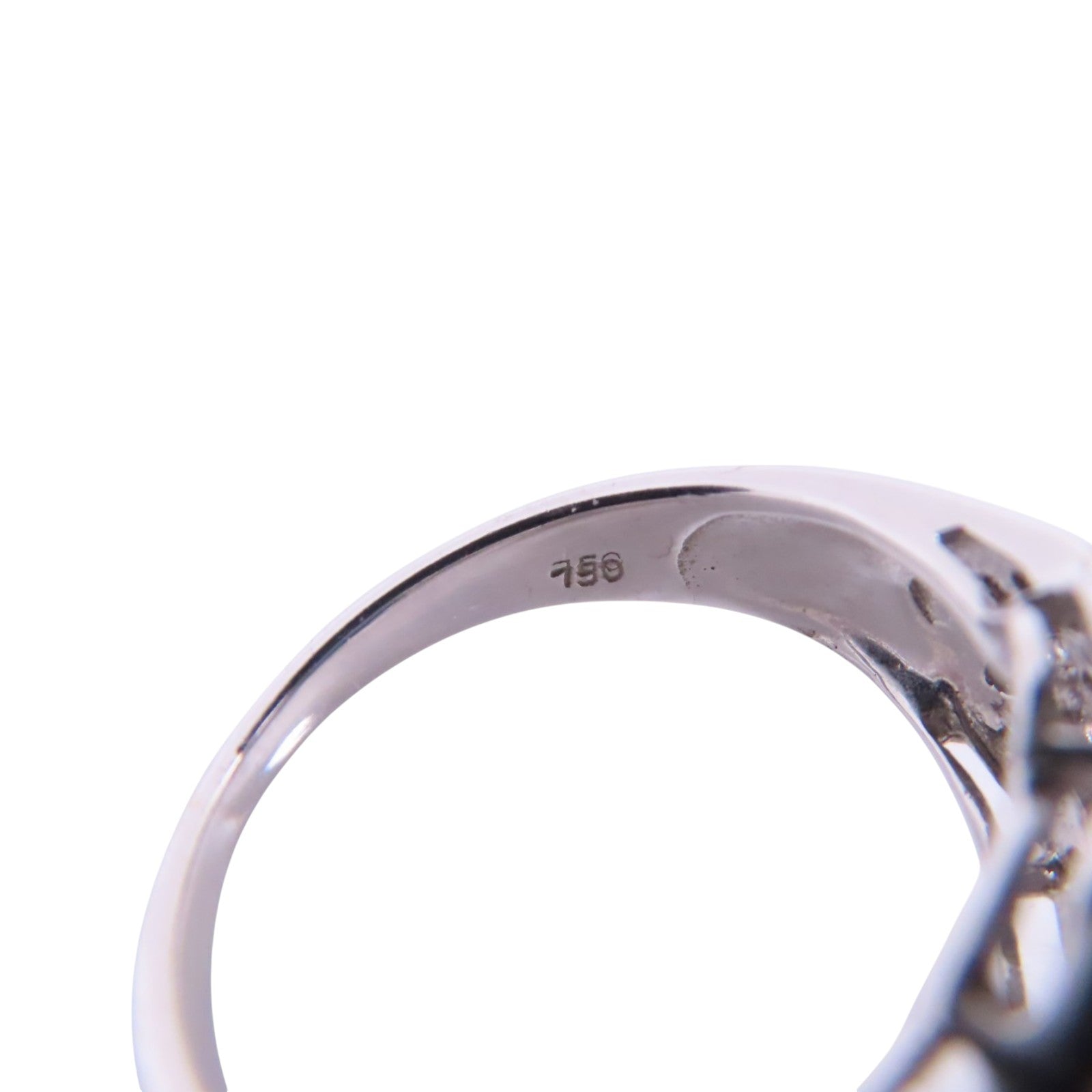 JEWELRY 【激減優惠】18K白金/藍寶石/鑽石Sapphire Diamond Ring戒指US#4.25