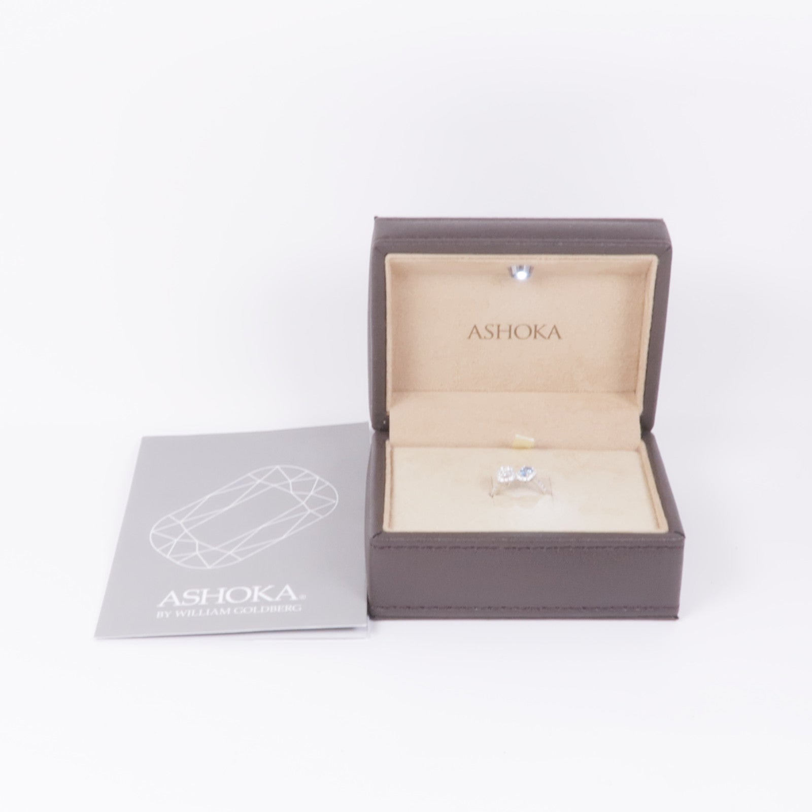 JEWELRY 18K白金Aquamarine/Diamond Ring藍晶/鑽石戒指US#6.5