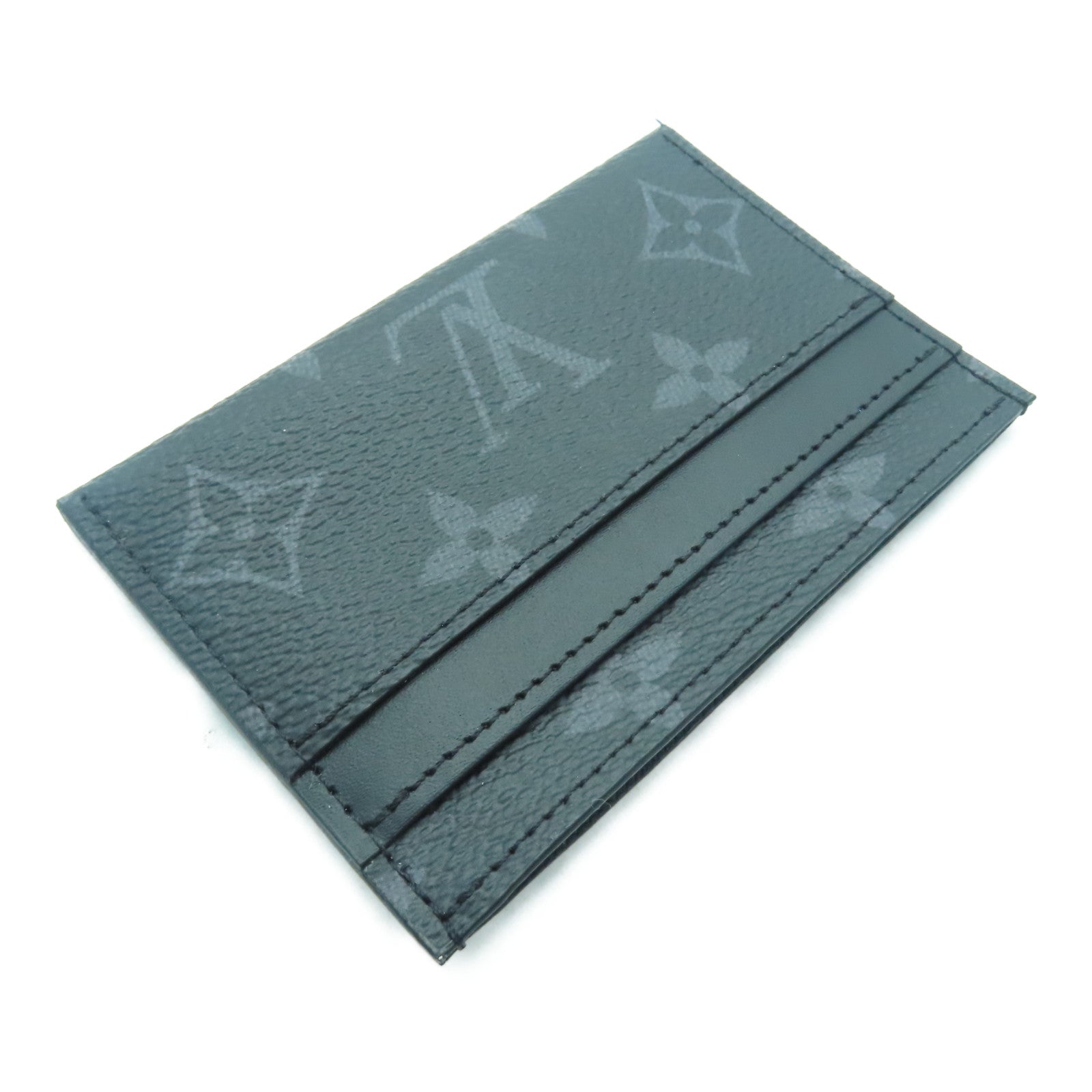 LOUIS VUITTON Monogram Eclipse Double Card Case卡片套黑色