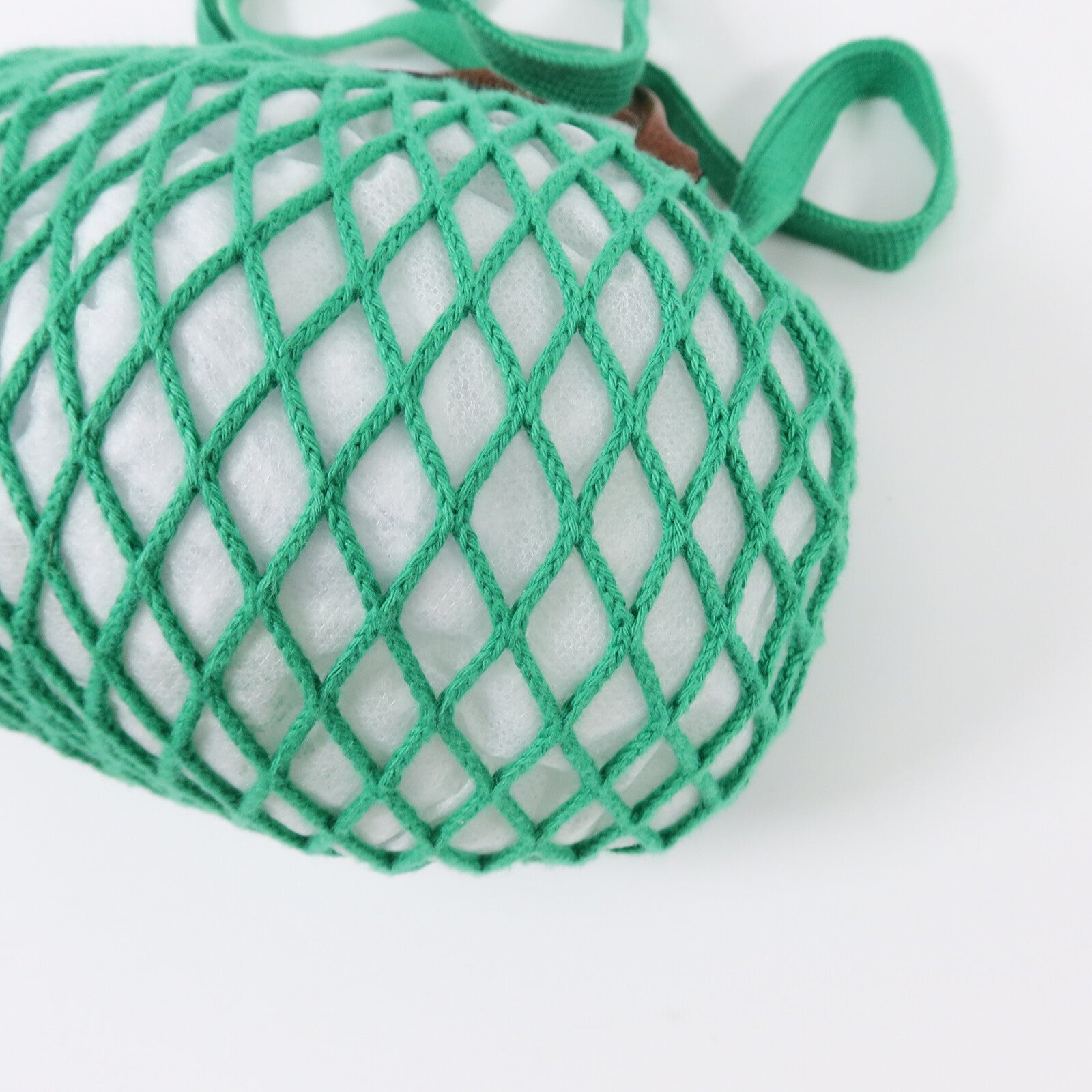 Longchamp 棉質/皮革Le Pliagr Mesh Bag XS手挽肩背兩用袋