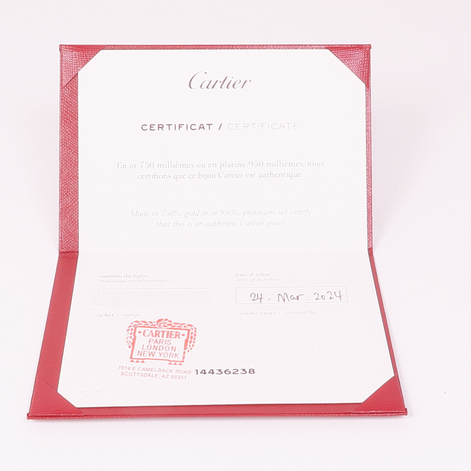 CARTIER 18K玫瑰金Love Bracelet鑽石手鏈Cartier#16