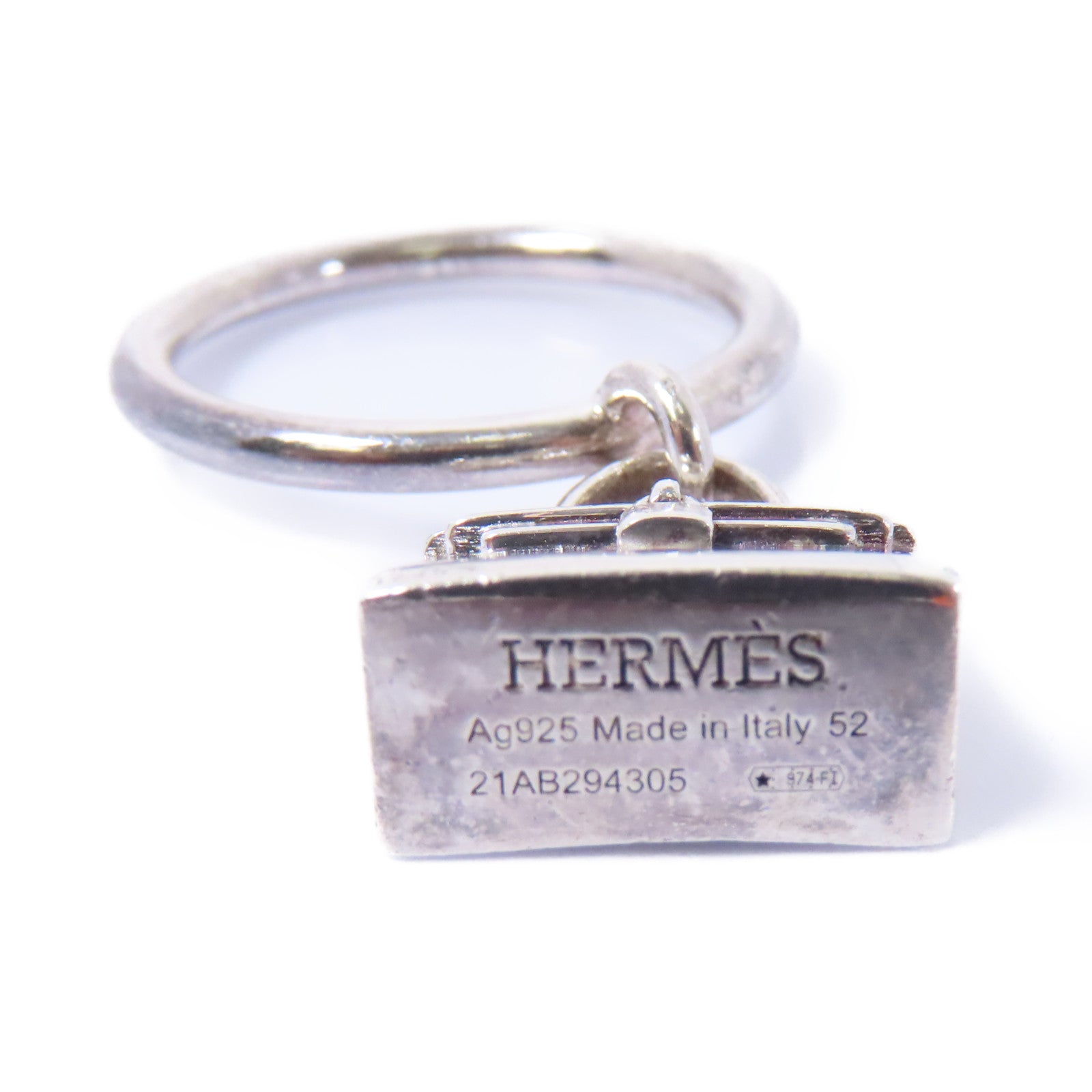 HERMES 925純銀Amulettes Birkin Ring戒指US#6