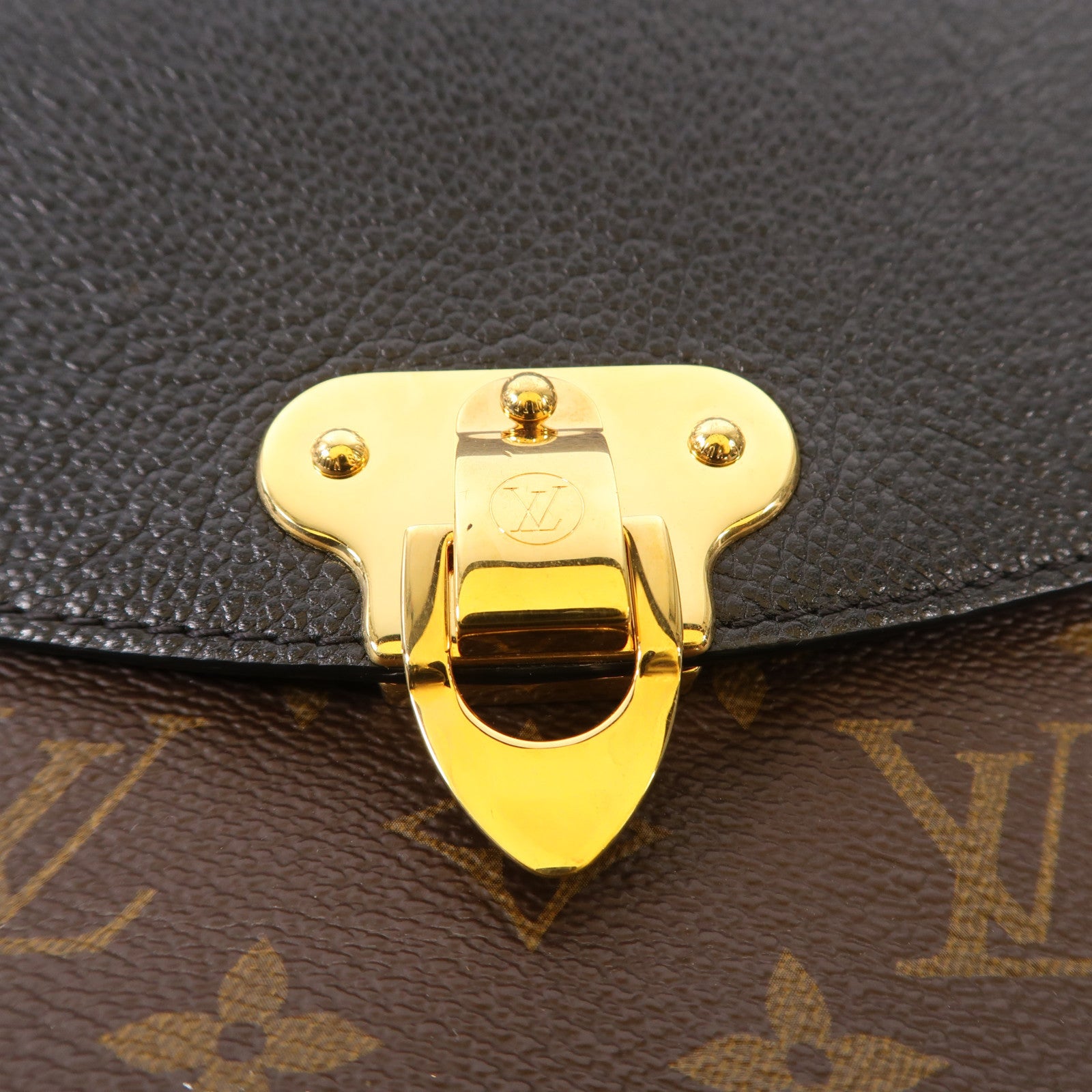 LOUIS VUITTON Monogram Saint Placide金扣肩背袋棕色/色