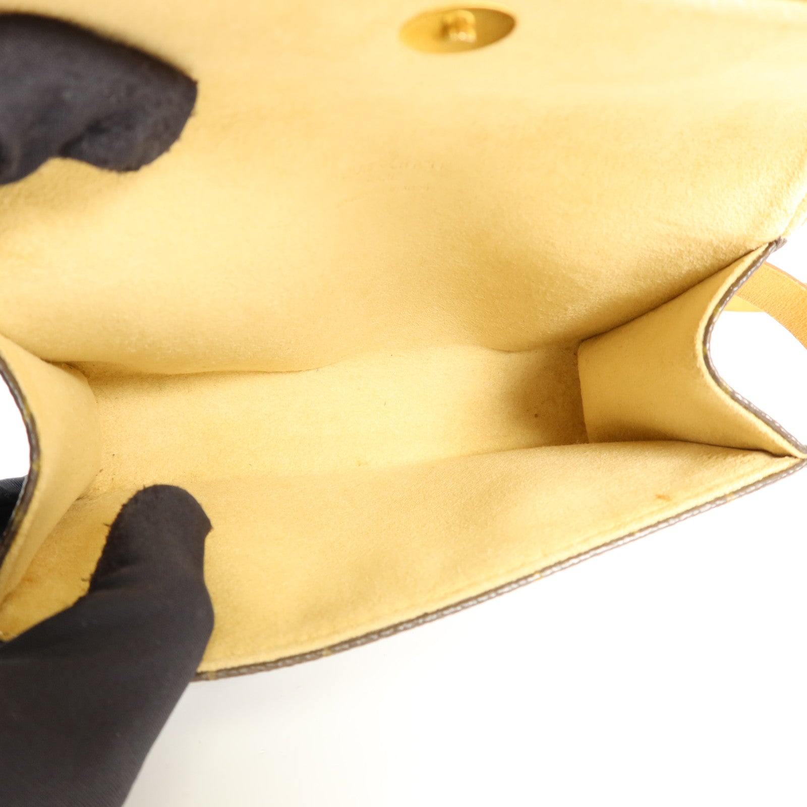 LOUIS VUITTON Monogram Pochette Florentine金扣腰包棕色