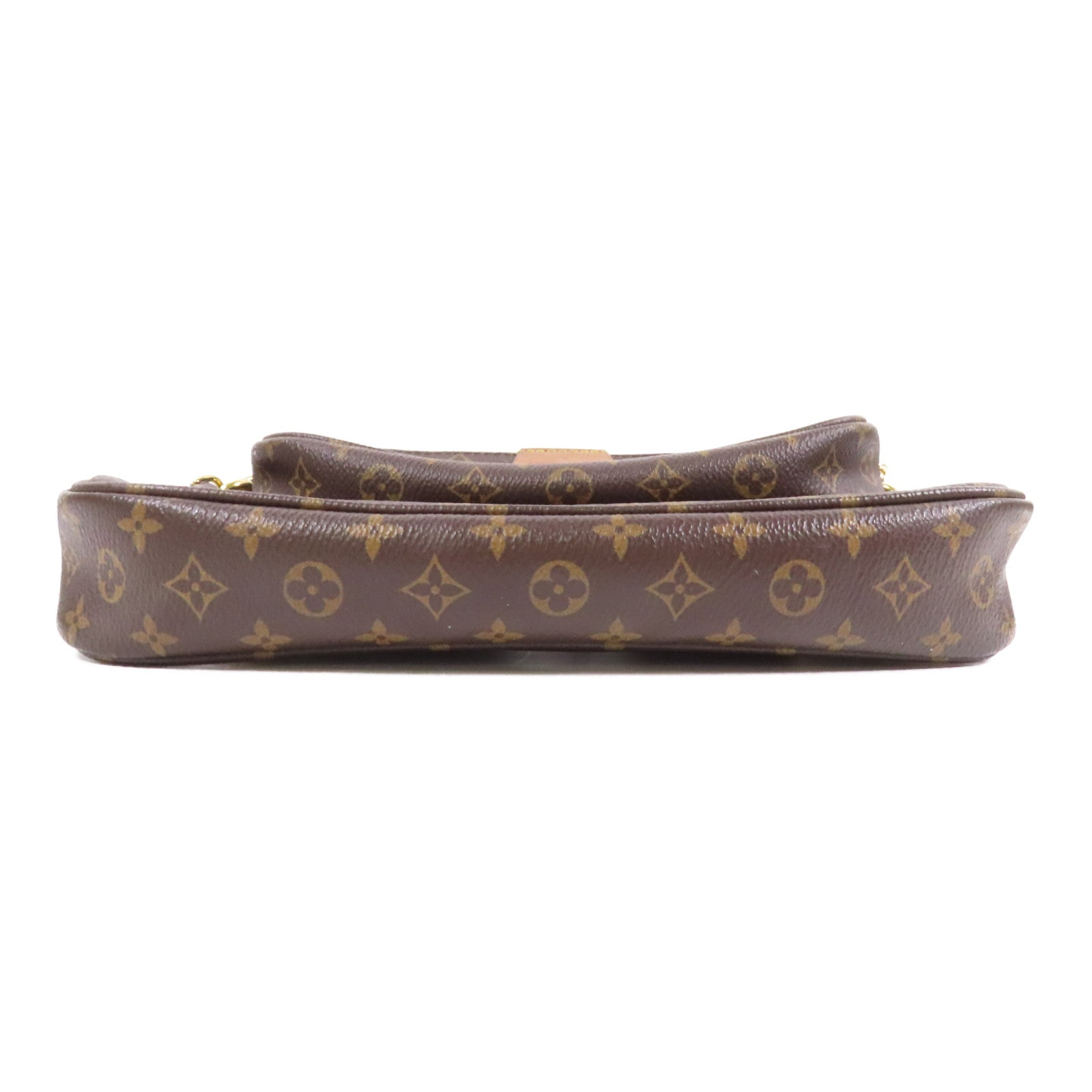 LOUIS VUITTON Monogram Multi Pochette Accessoires金扣手挽肩背兩用袋啡色/綠色