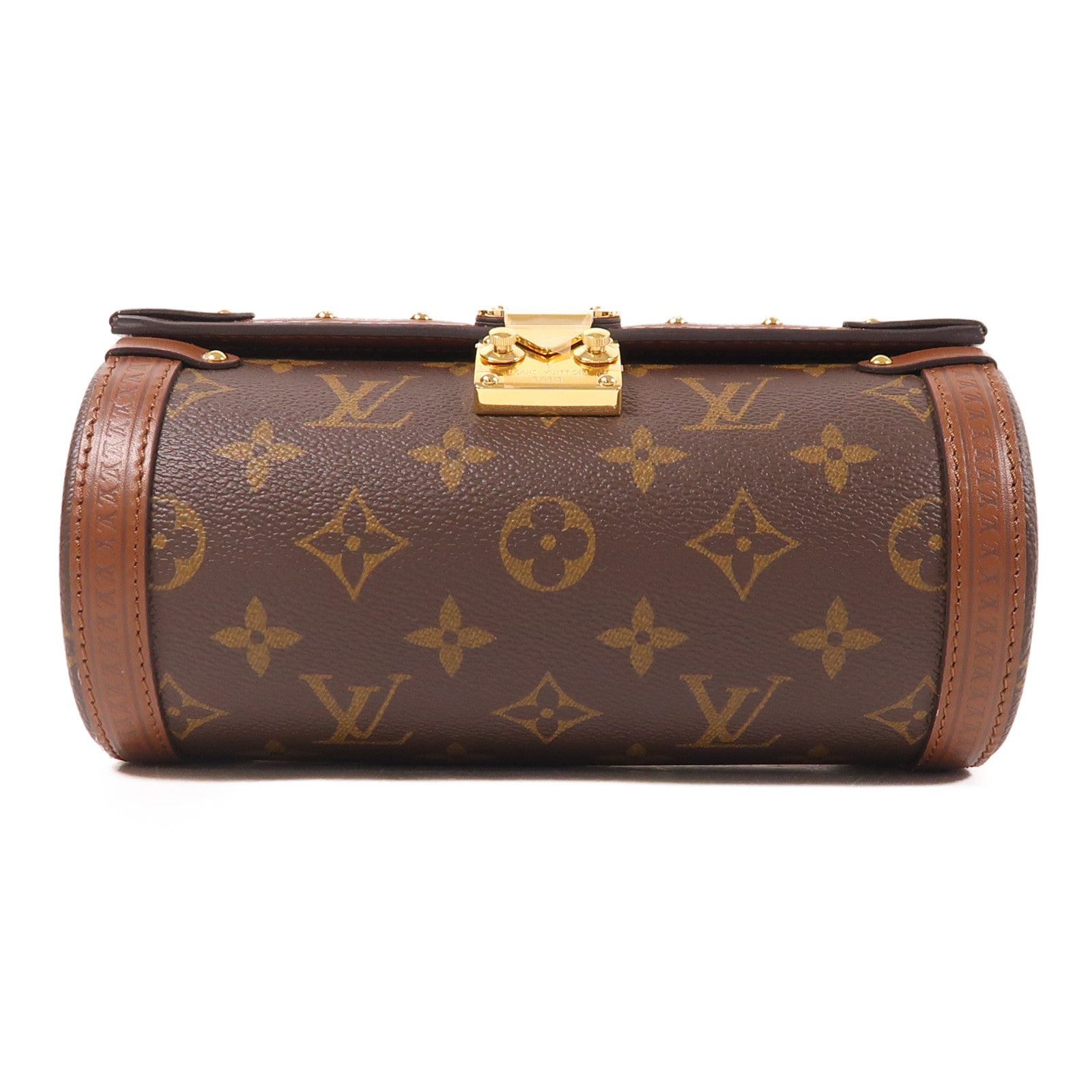 LOUIS VUITTON Monogram Papillon Trunk金扣手挽肩背兩用袋棕色