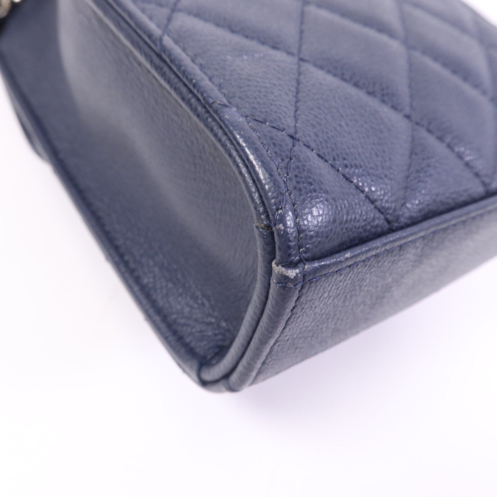 CHANEL 牛皮皮革Shoulder Bag銀扣鏈帶肩背袋