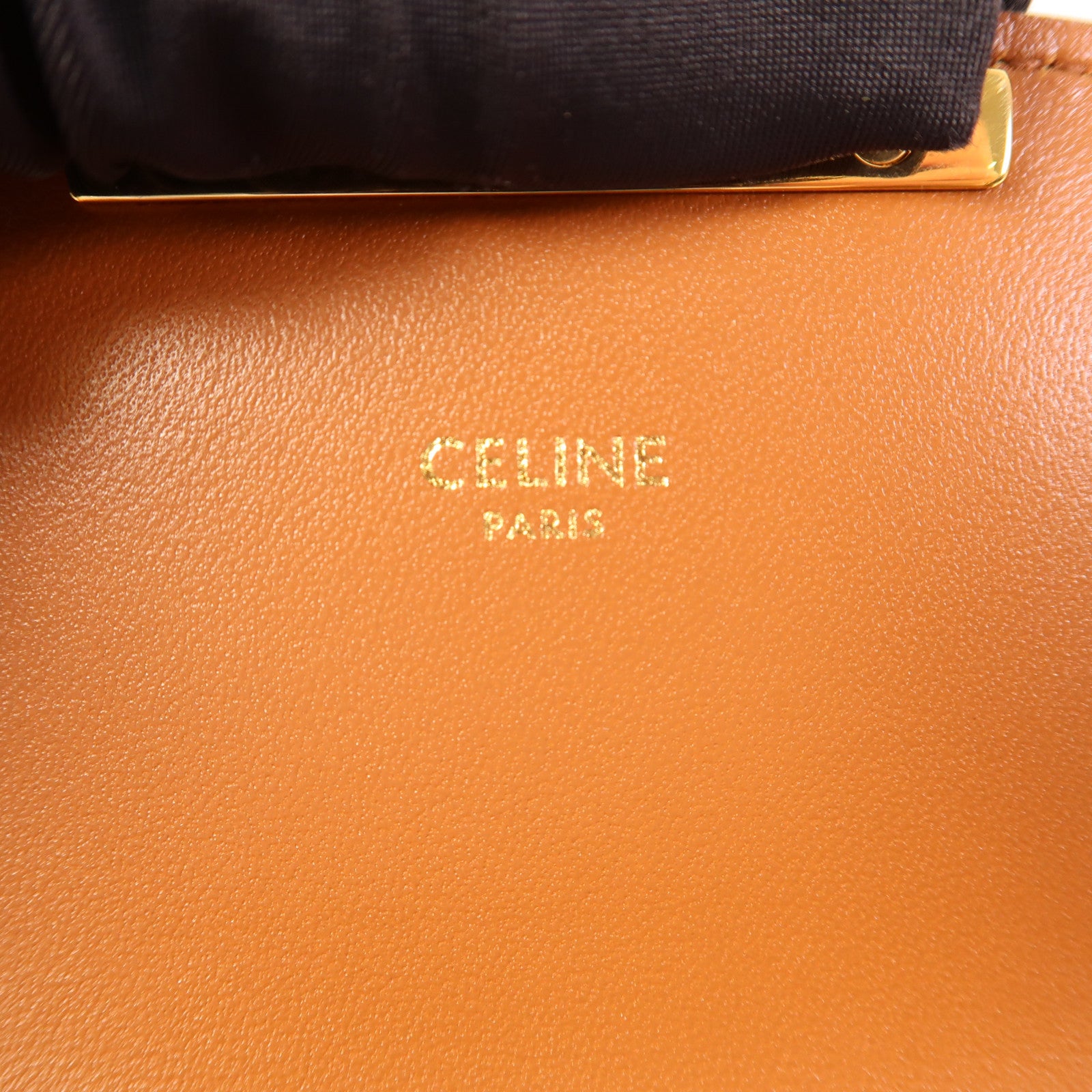 CELINE 塗層帆布Teen Troimphe金扣肩背袋