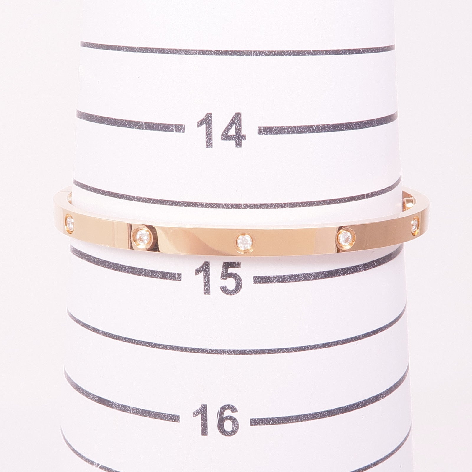 CARTIER 18K玫瑰金Love Bracelet鑽石手鏈Cartier#16