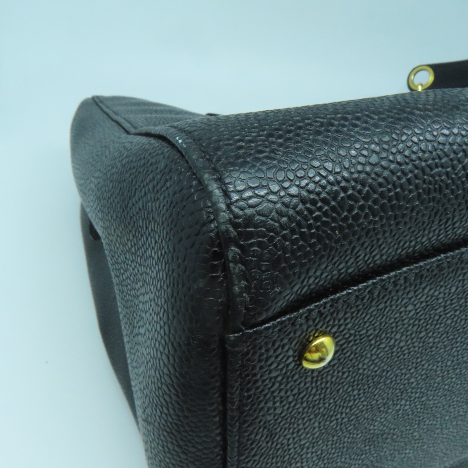 CHANEL 【激減優惠】牛皮皮革Tote Bag金扣鏈帶肩背袋黑色